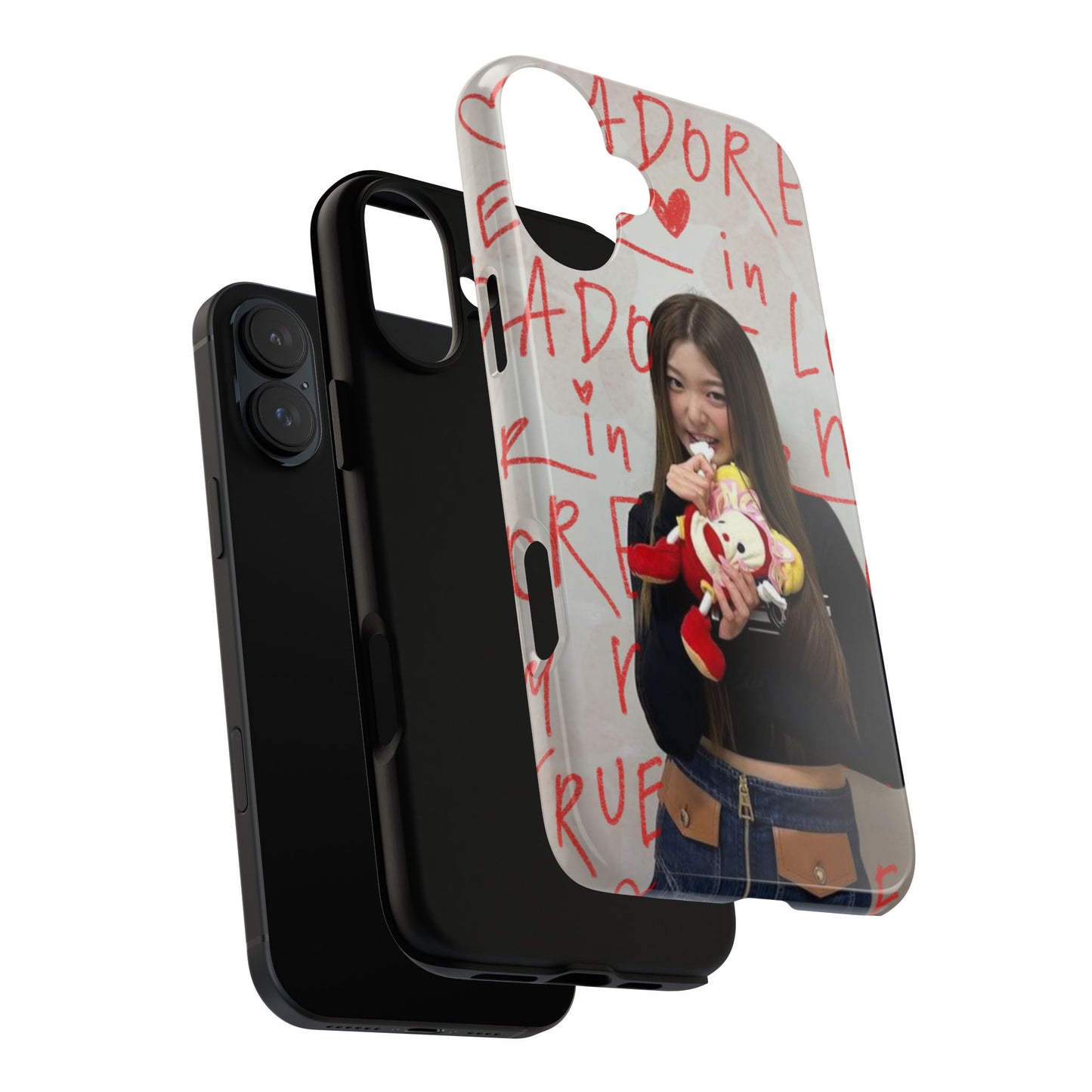 Yoonchae Phone Case — Adore Graffiti Heart Background