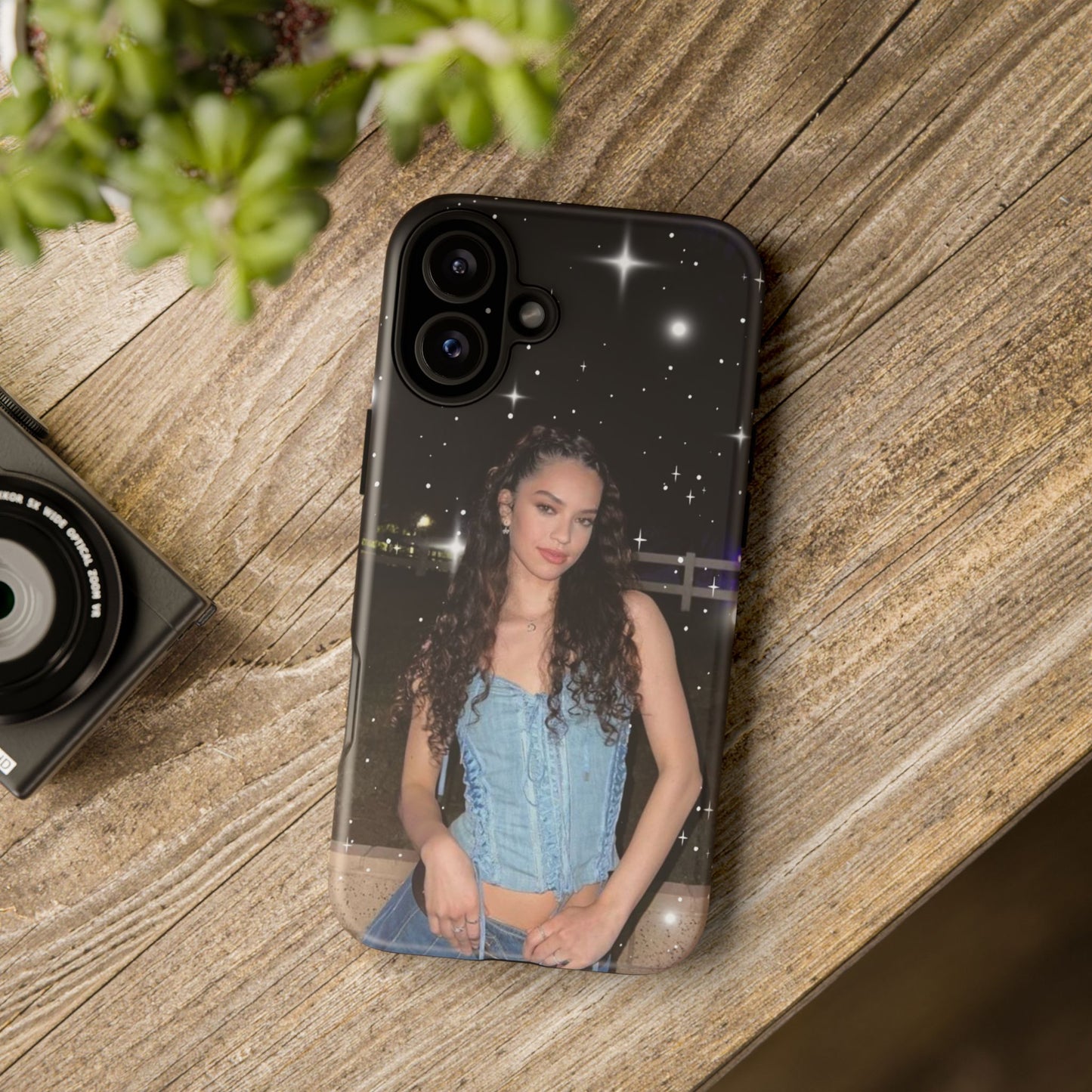 Daniela Phone Case — Glam Night Photo Sparkle Design