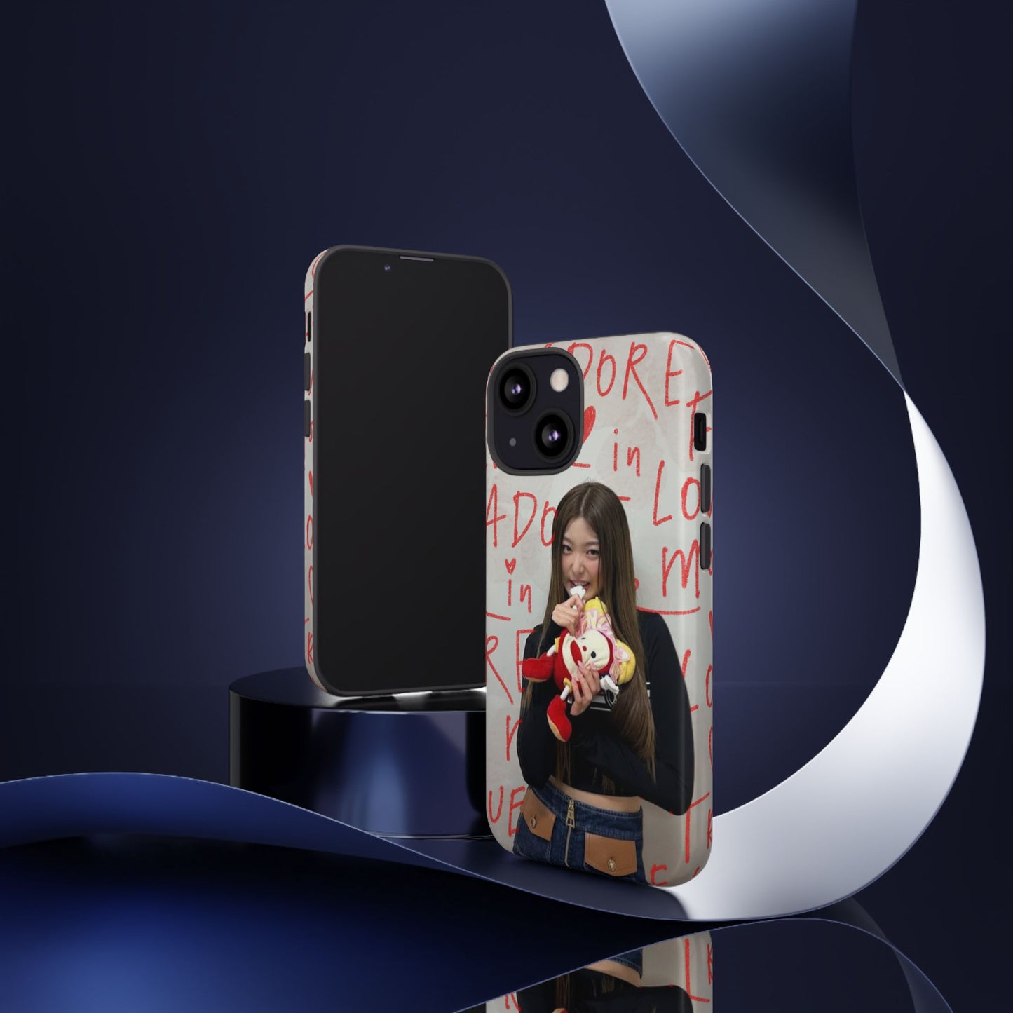 Yoonchae Phone Case — Adore Graffiti Heart Background