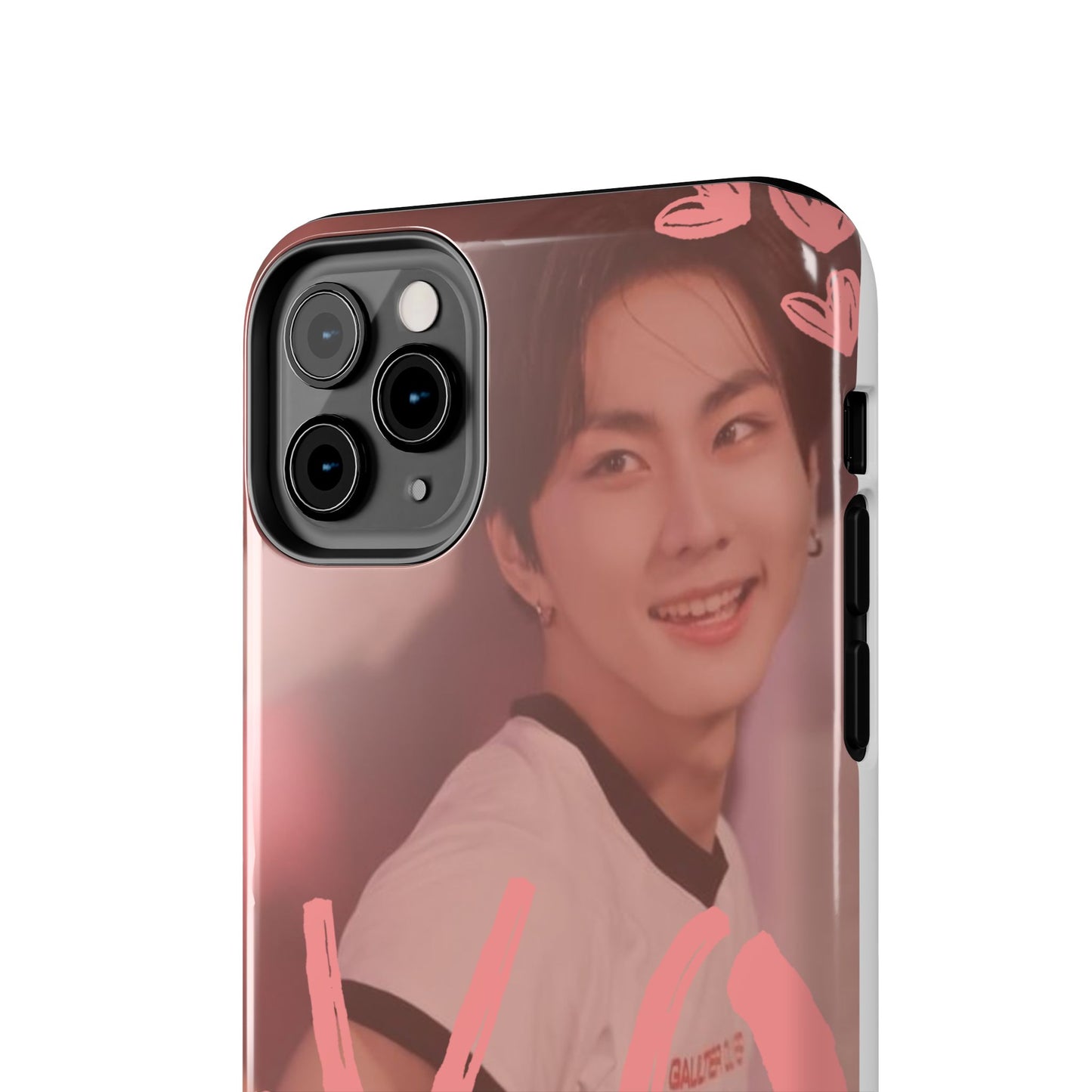 Romantic Jungwon Phone Case featuring 'XO' Design, Cute Gift for Teens, Valentine's Day, Durable Protection, Fashion Accessory, Love Themed