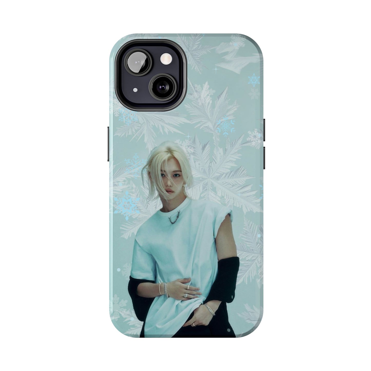 Lee Felix Tough Phone Case — Pastel K-Pop Idol Floral Armor