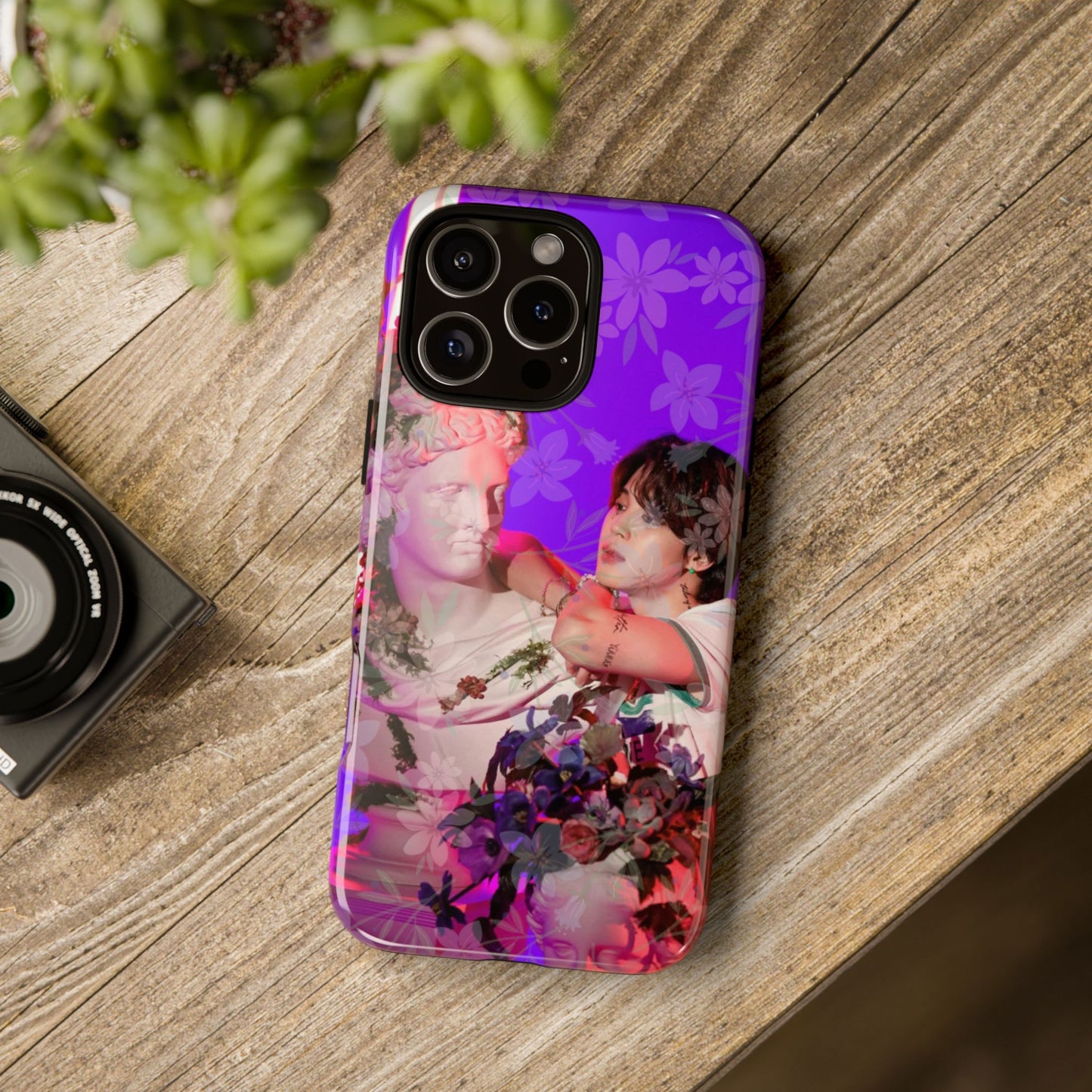Park Jimin Phone Case — Retro Floral Phone Cover