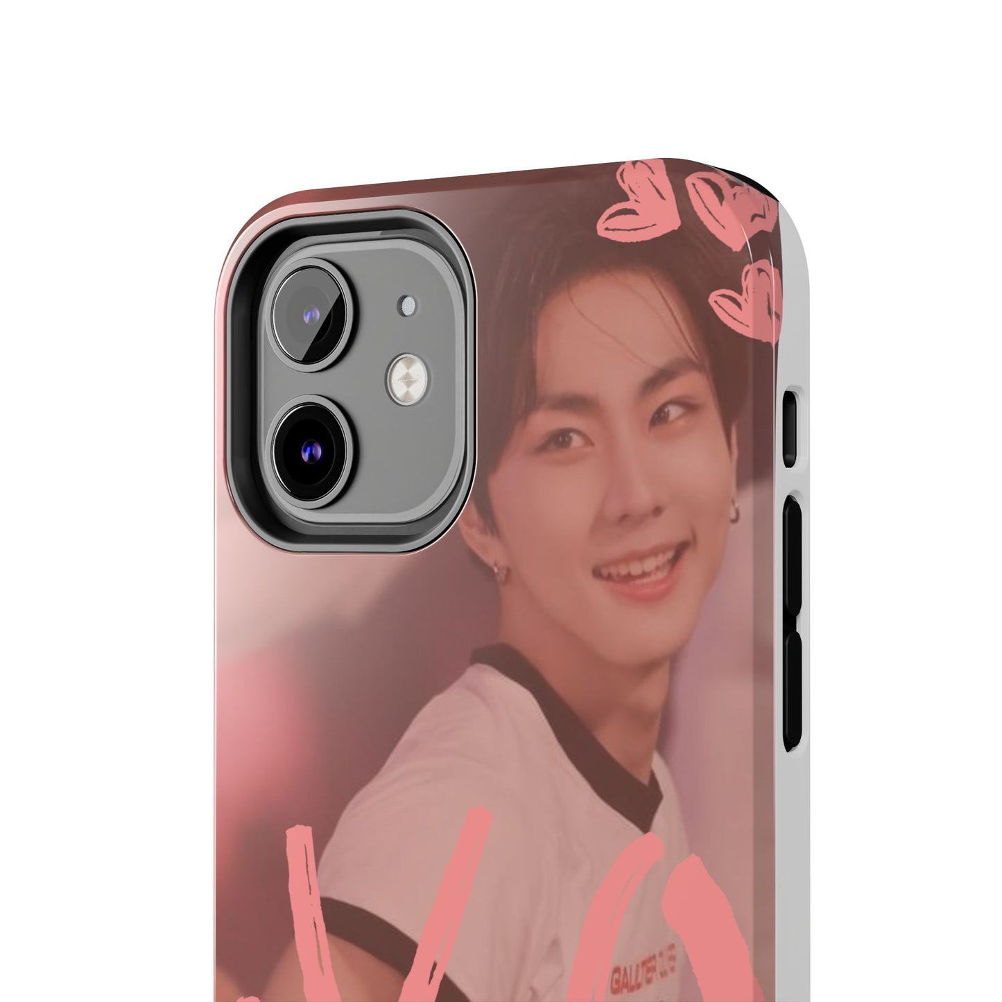 Romantic Jungwon Phone Case featuring 'XO' Design, Cute Gift for Teens, Valentine's Day, Durable Protection, Fashion Accessory, Love Themed