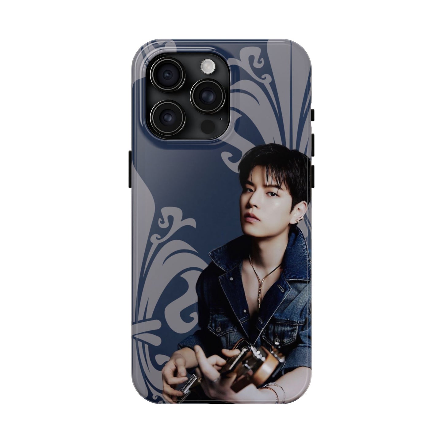 Kim Seungmin Tough Phone Case — Vintage Floral Portrait Design