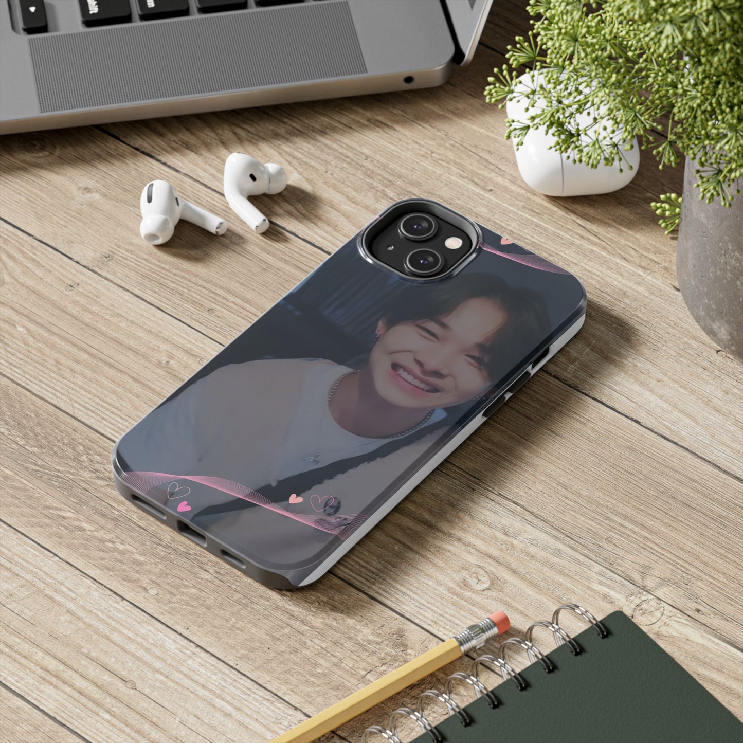 Customizable Phone Case, Cute Phone Cover, Gifts for Teens, Personalized Accessories, Trendy Phone Protection, Heart Design