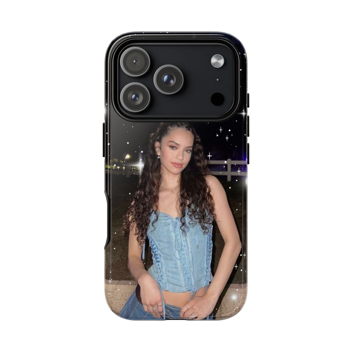 Daniela Phone Case — Glam Night Photo Sparkle Design