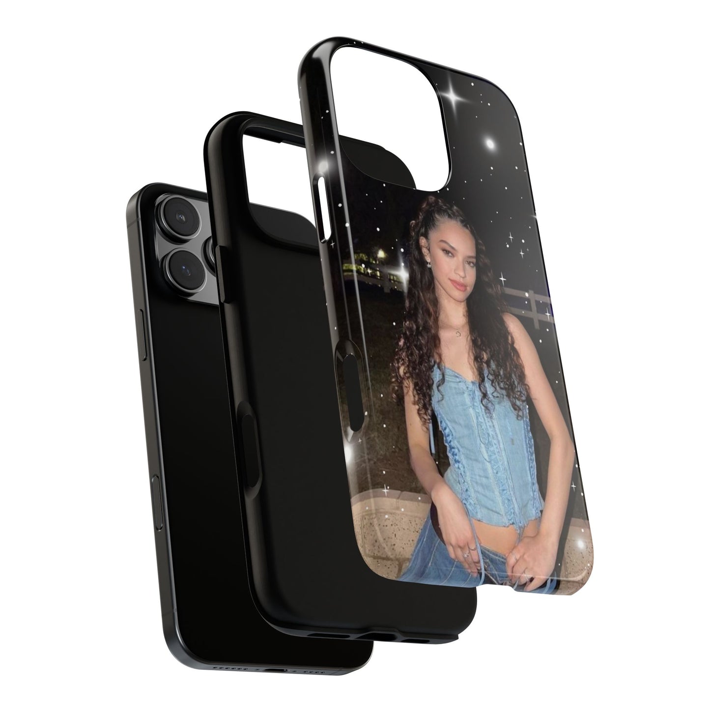 Daniela Phone Case — Glam Night Photo Sparkle Design