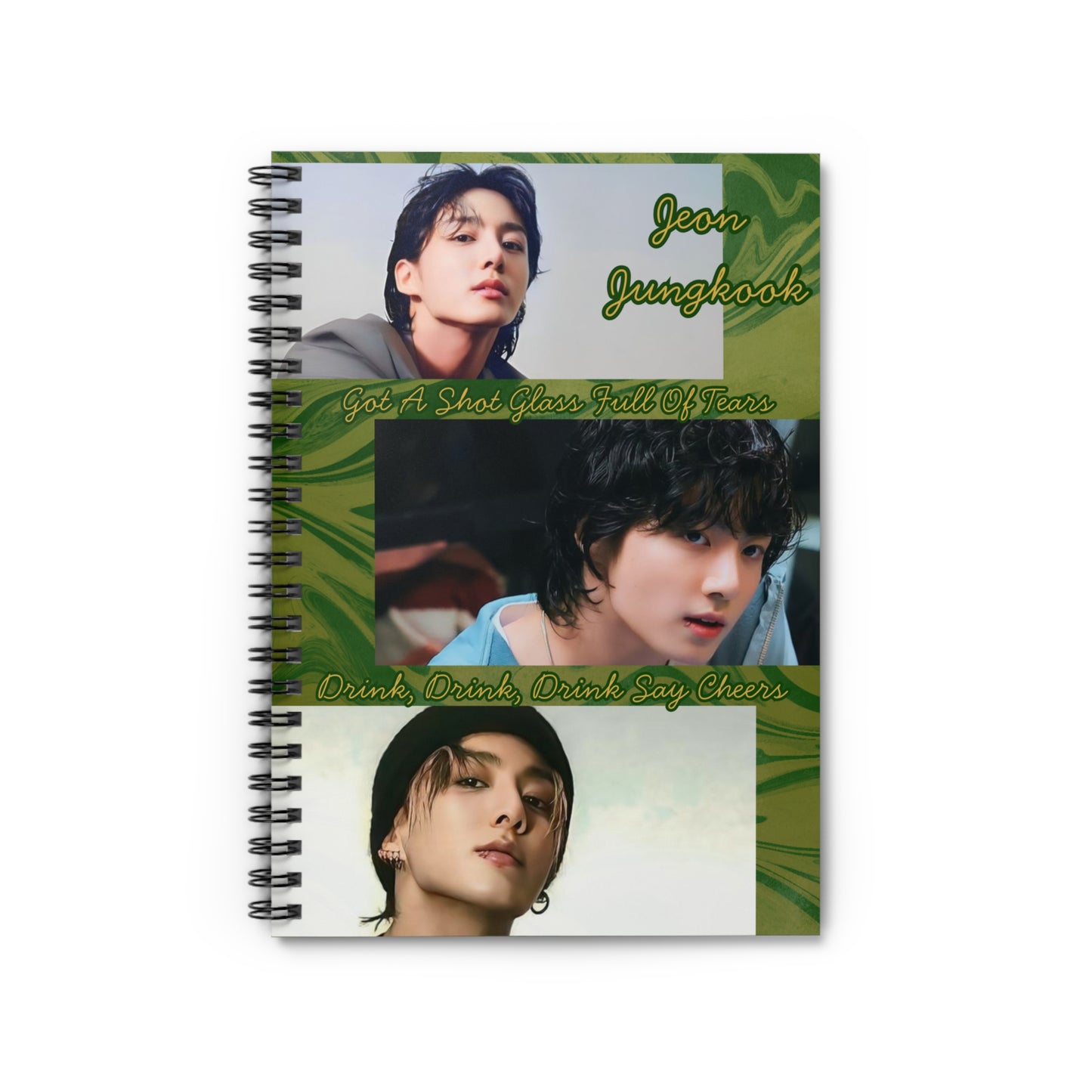 Jungkook Spiral Notebook - Ruled Line Notebook for Fans