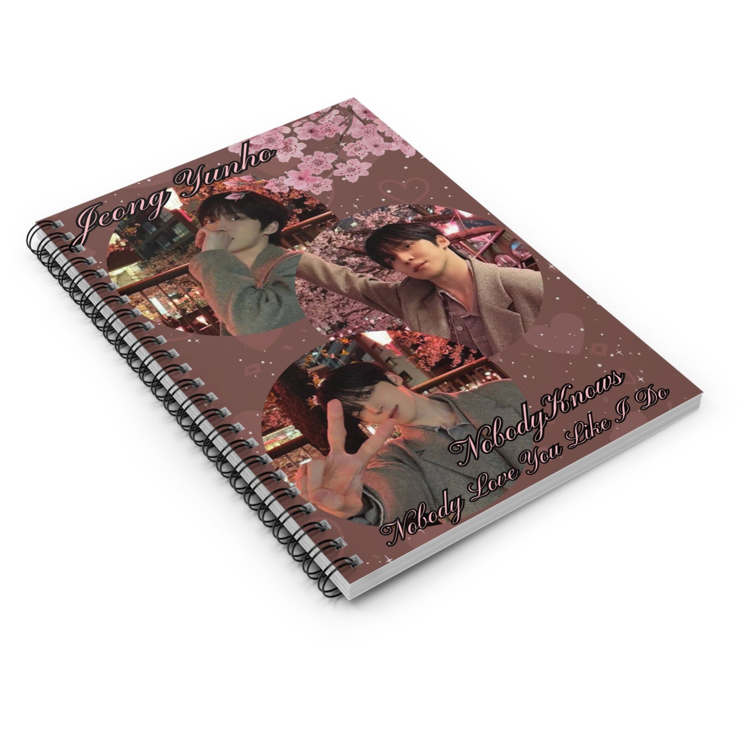 Jeong Yunho Photo Spiral Notebook — K-Pop Journal (Ruled)