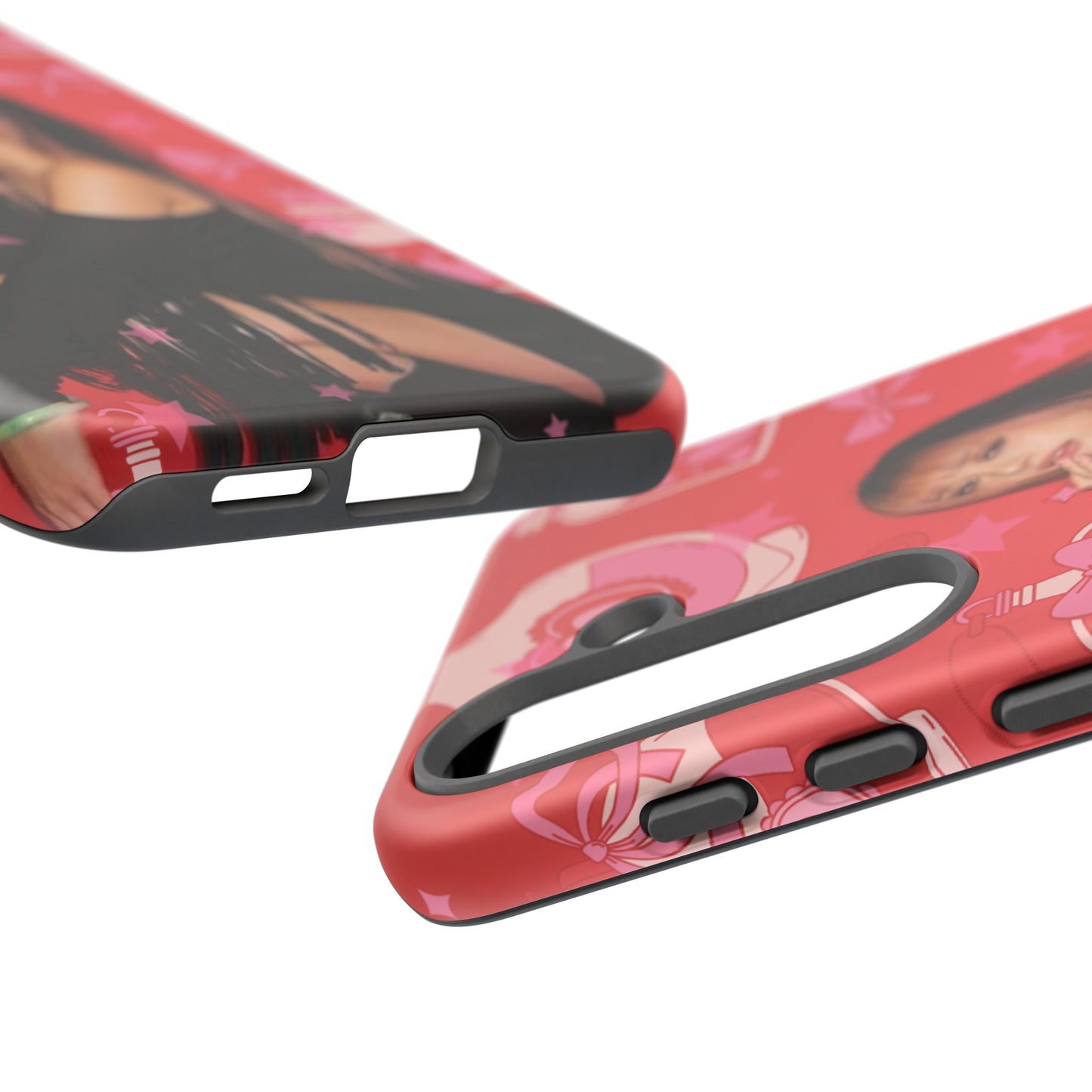 Megan Phone Case — Pink Heart & Perfume Pattern