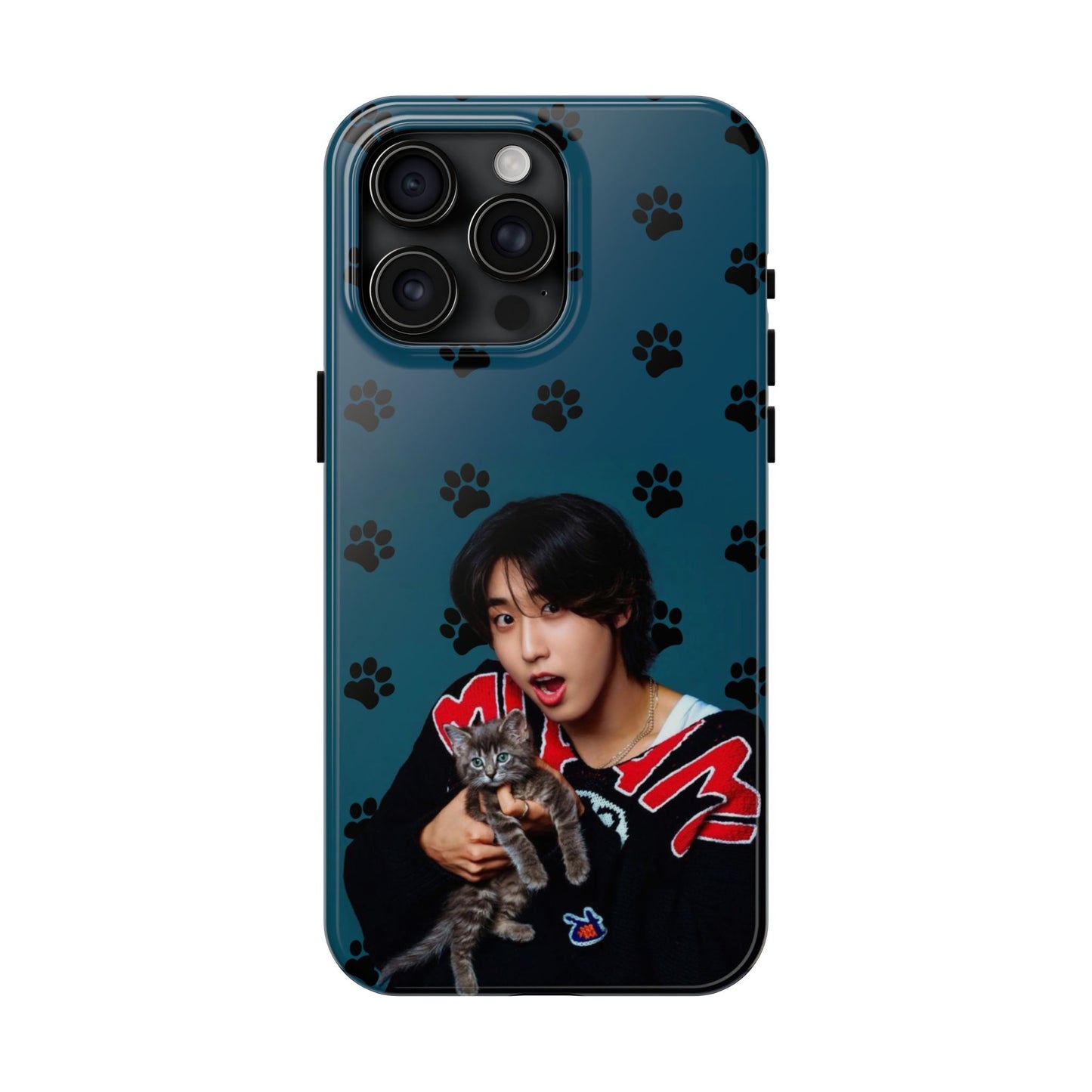 Han Jisung Paw Pattern Tough Phone Case — Photo Graphic Design