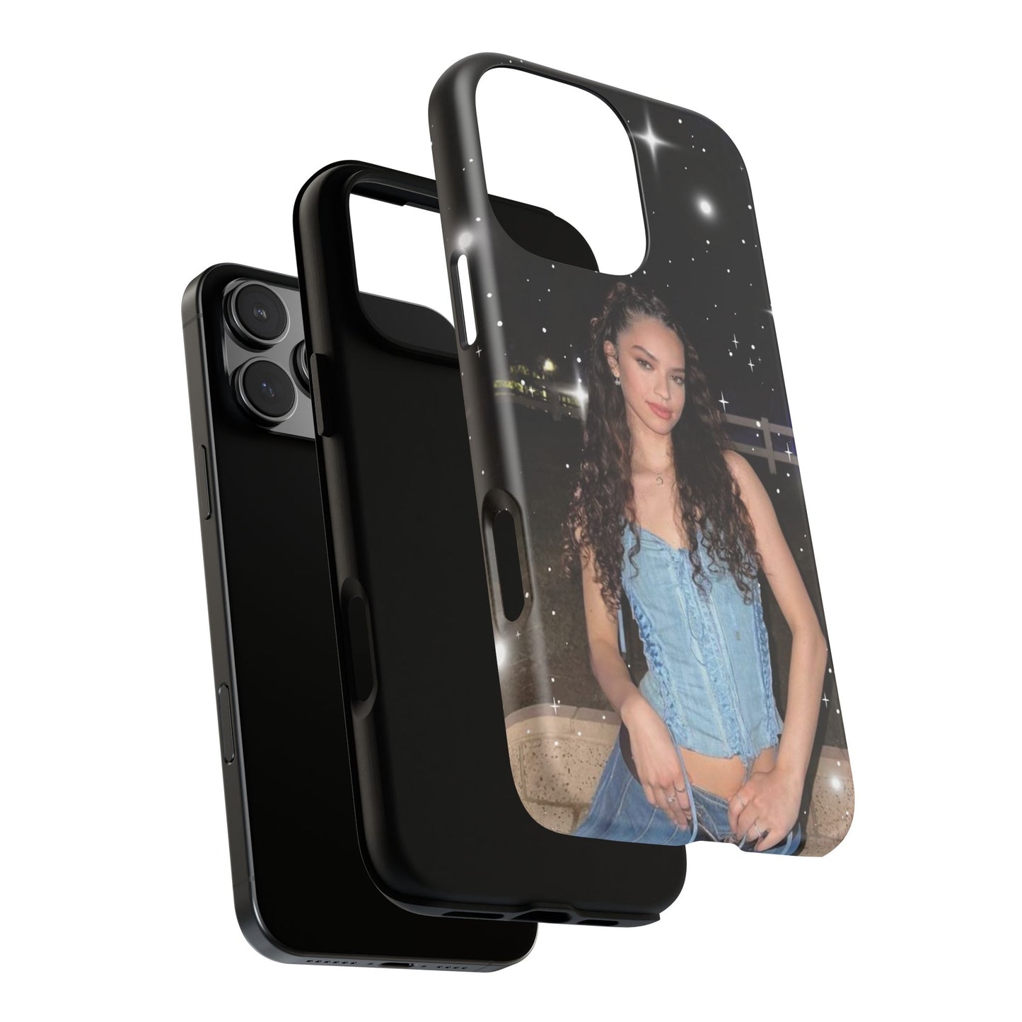 Daniela Phone Case — Glam Night Photo Sparkle Design