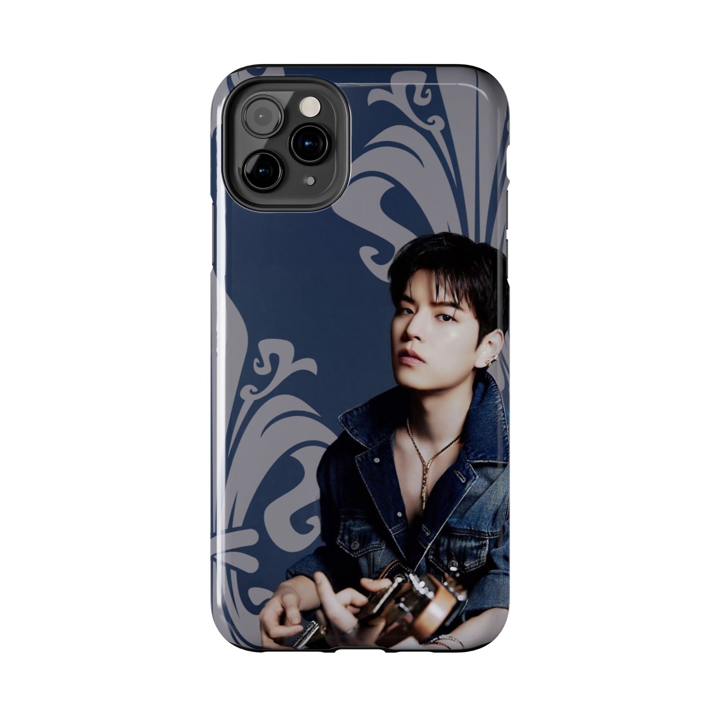 Kim Seungmin Tough Phone Case — Vintage Floral Portrait Design