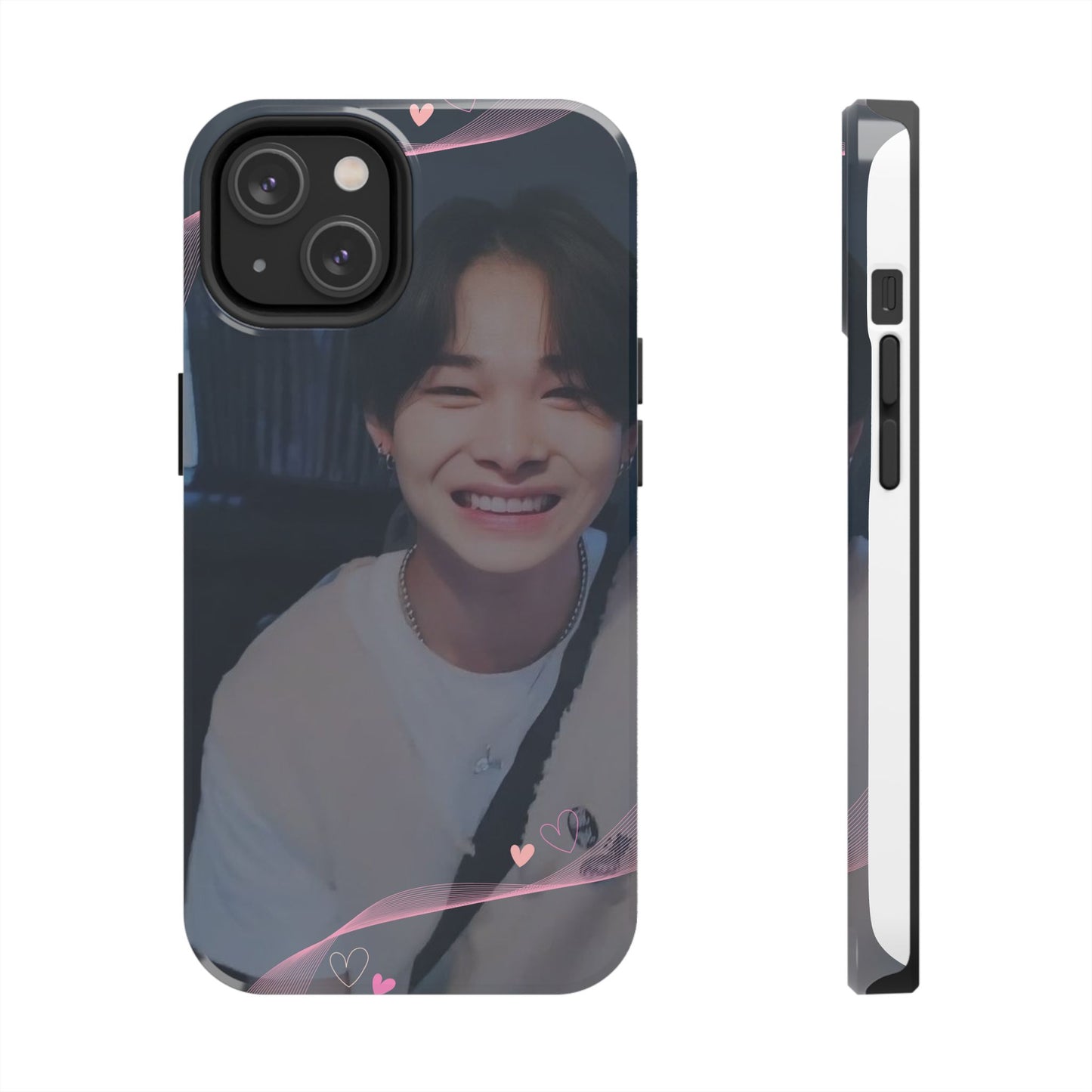 Customizable Phone Case, Cute Phone Cover, Gifts for Teens, Personalized Accessories, Trendy Phone Protection, Heart Design