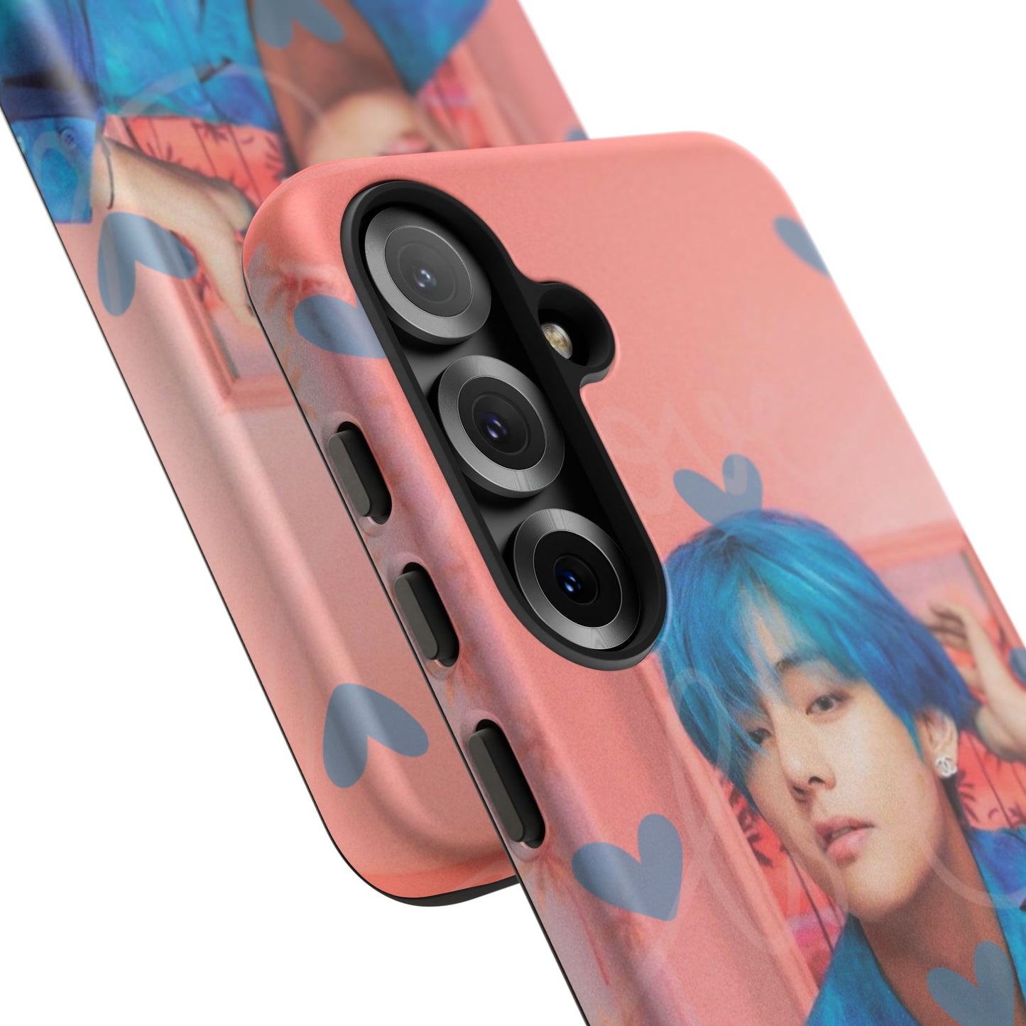 Taehyung Phone Case — Pink Heart/Love Kpop Design