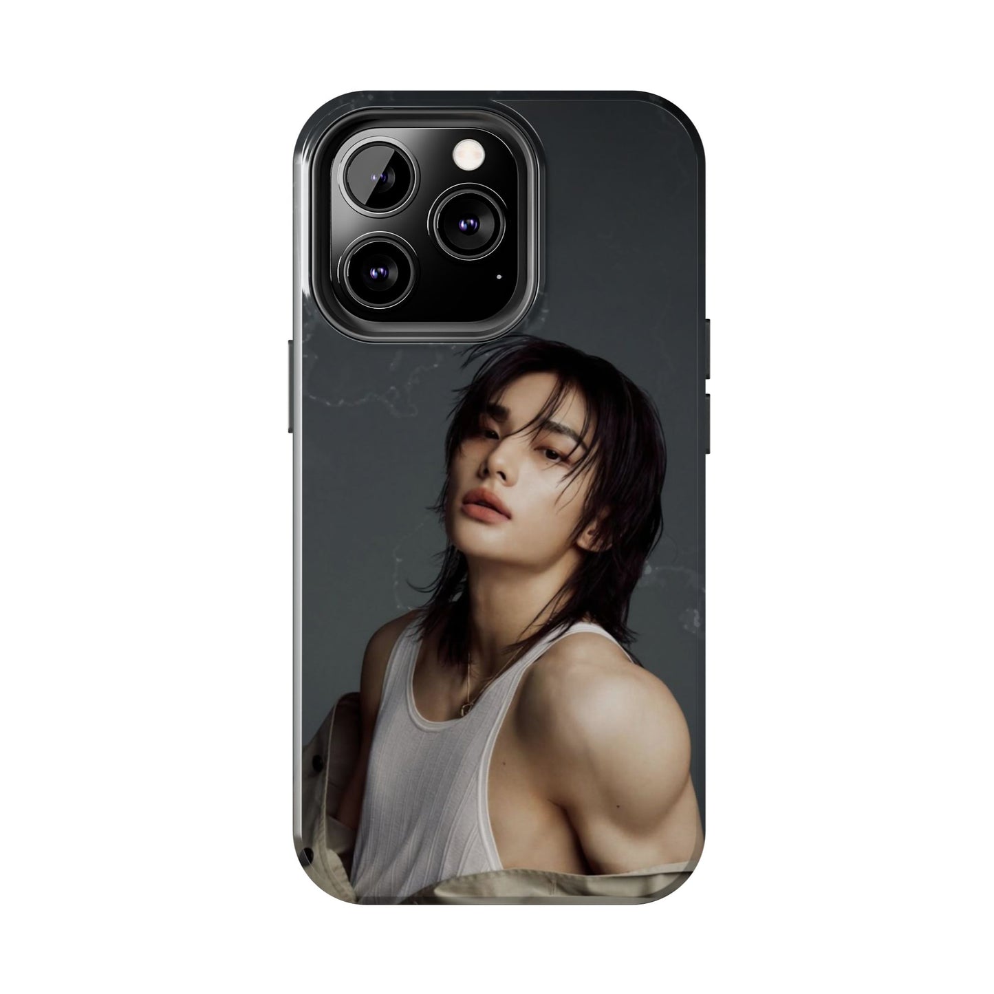 Hyunjin Tough Phone Case — Moody Portrait Slim Protective Case