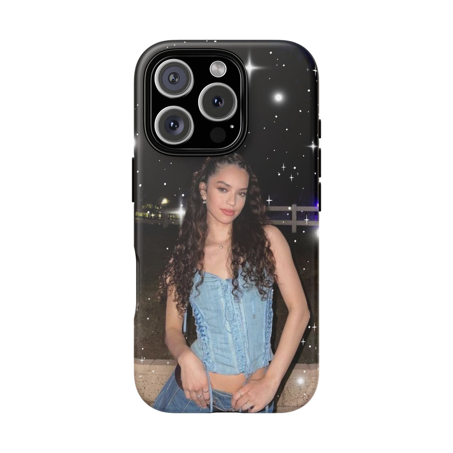 Daniela Phone Case — Glam Night Photo Sparkle Design