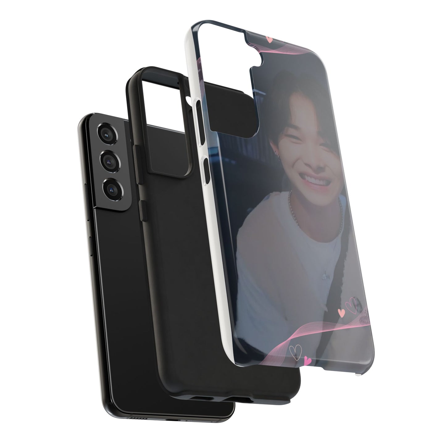 Customizable Phone Case, Cute Phone Cover, Gifts for Teens, Personalized Accessories, Trendy Phone Protection, Heart Design