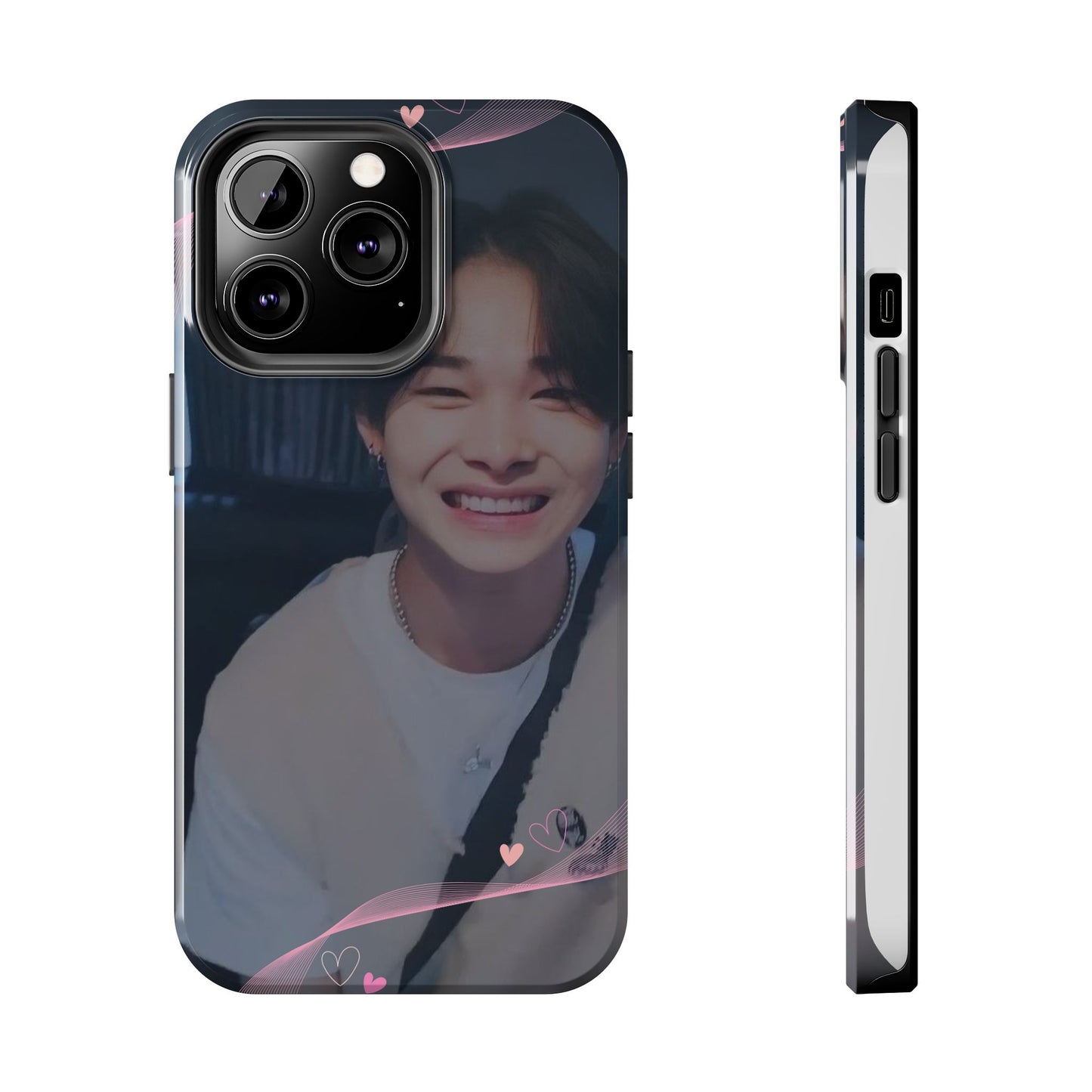 Customizable Phone Case, Cute Phone Cover, Gifts for Teens, Personalized Accessories, Trendy Phone Protection, Heart Design