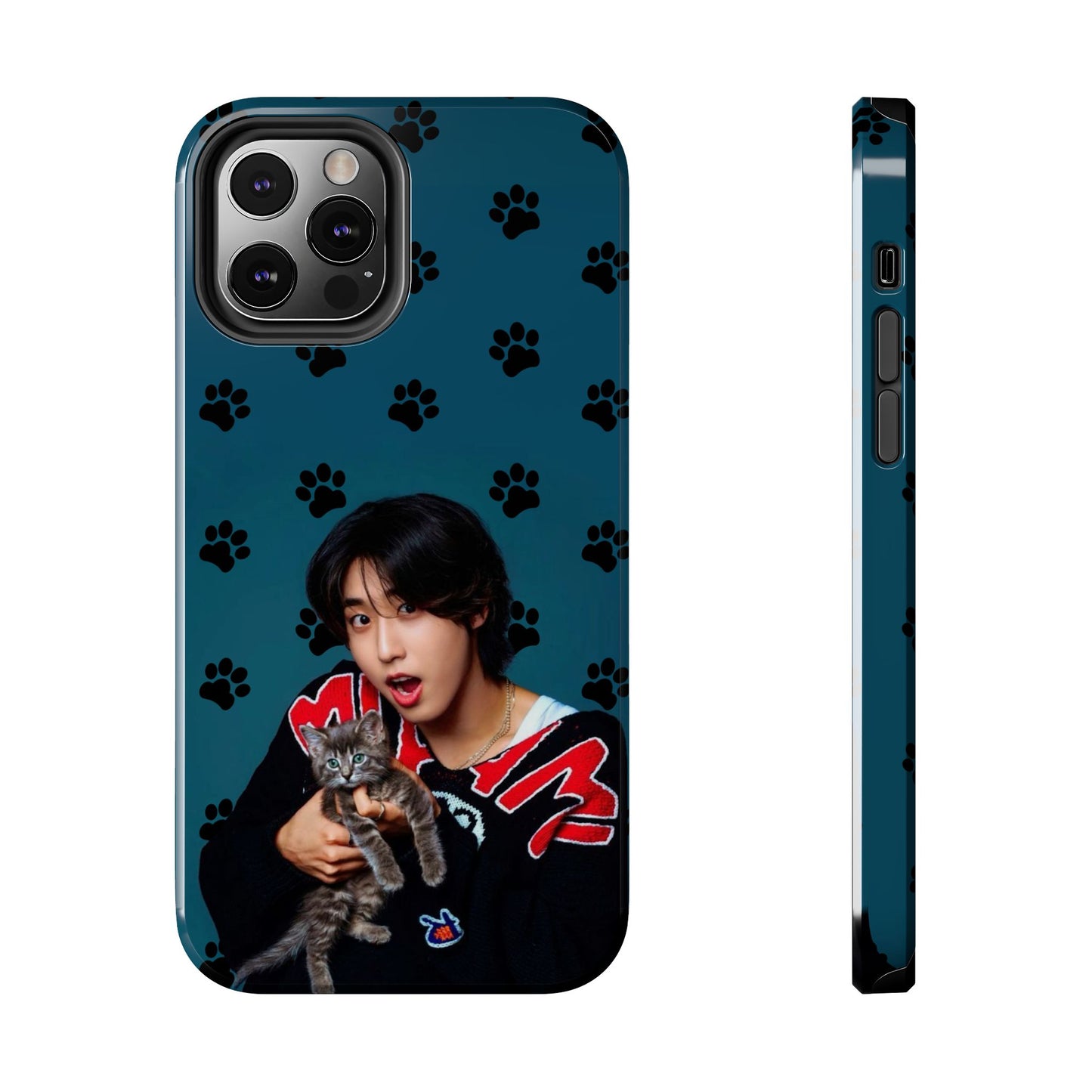 Han Jisung Paw Pattern Tough Phone Case — Photo Graphic Design