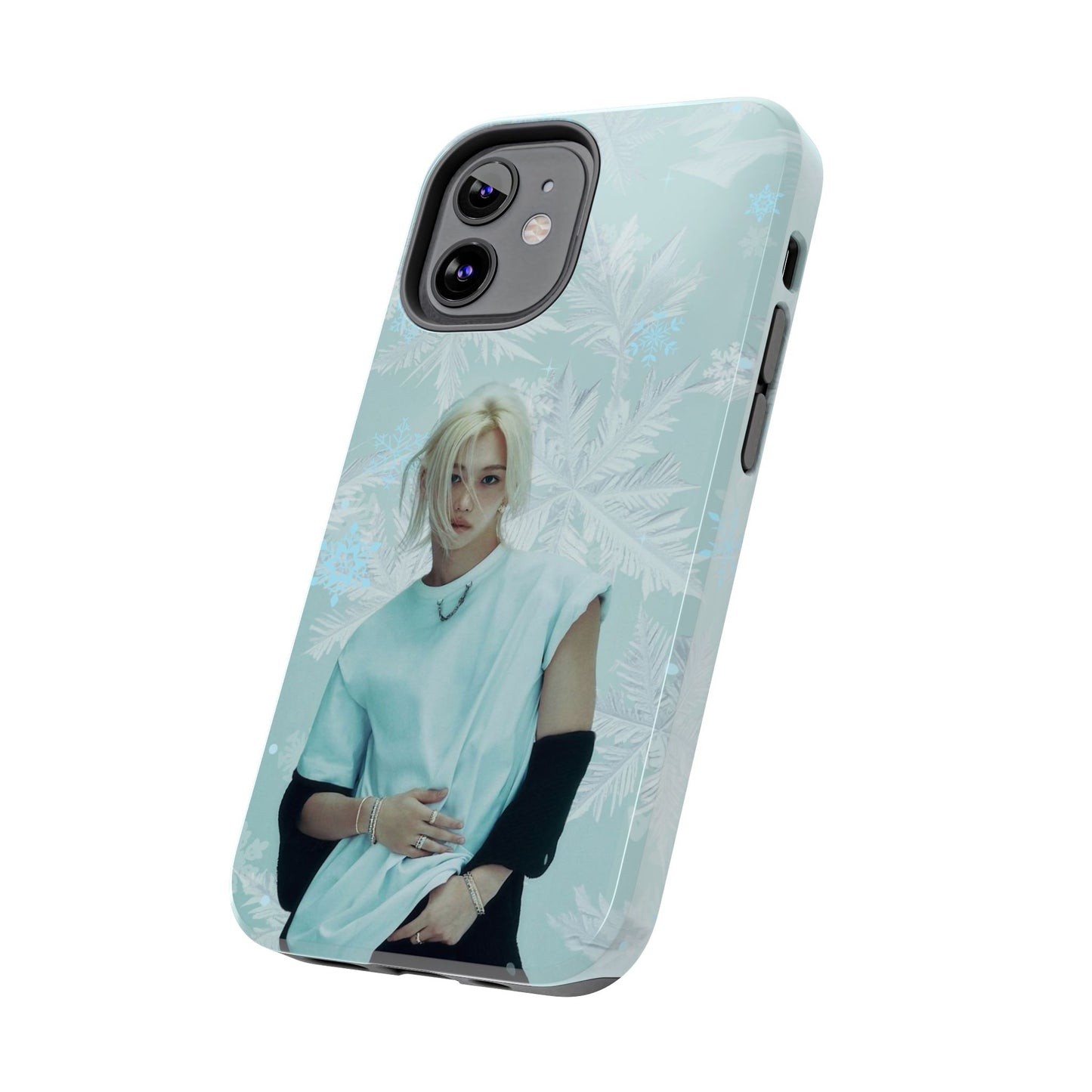 Lee Felix Tough Phone Case — Pastel K-Pop Idol Floral Armor