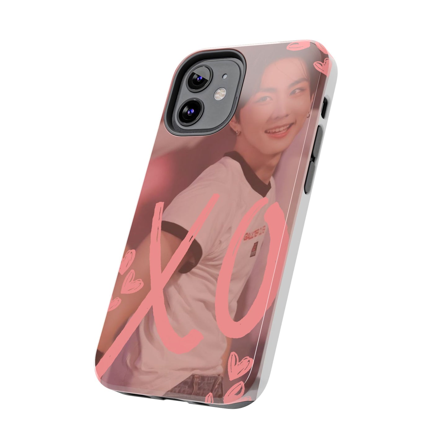 Romantic Jungwon Phone Case featuring 'XO' Design, Cute Gift for Teens, Valentine's Day, Durable Protection, Fashion Accessory, Love Themed