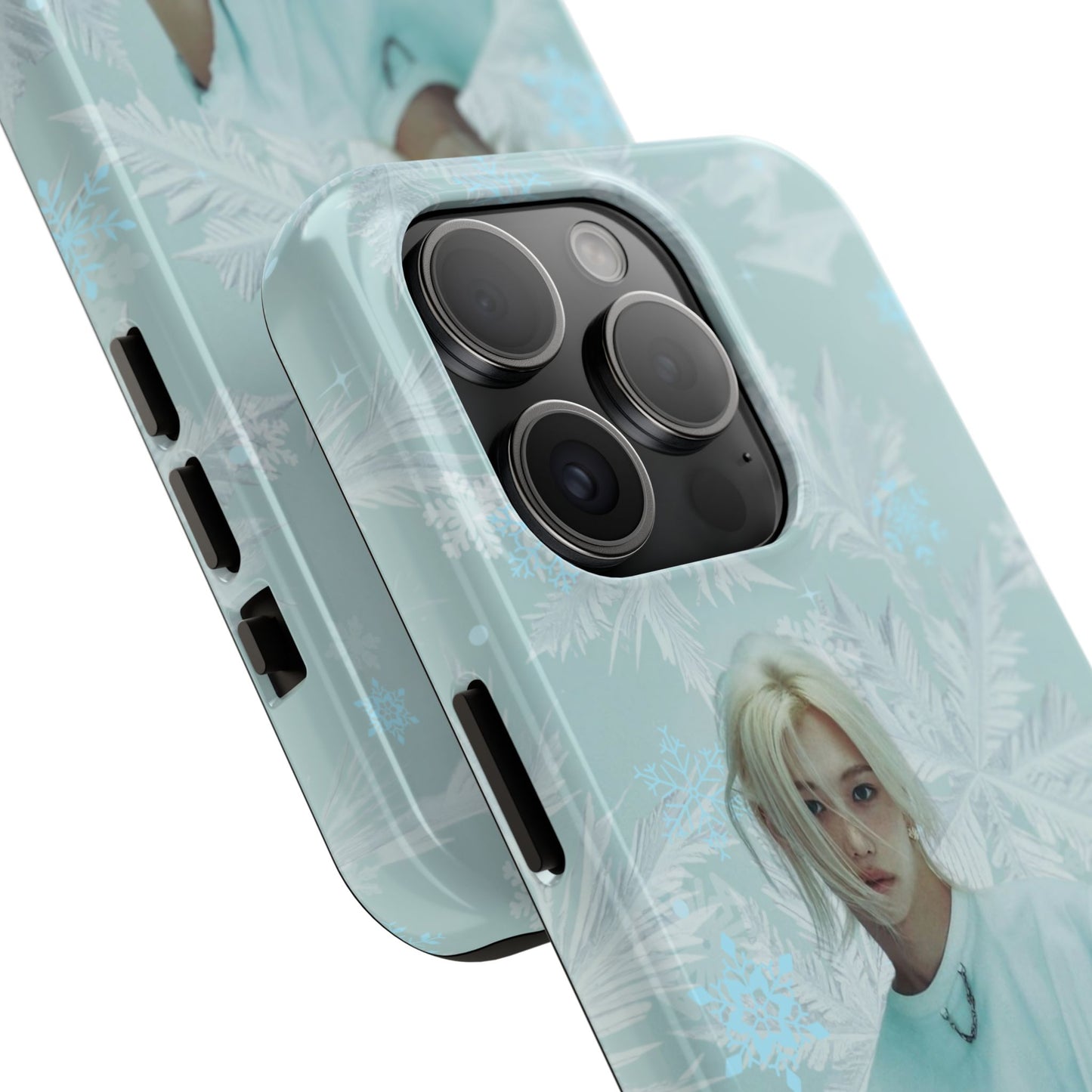 Lee Felix Tough Phone Case — Pastel K-Pop Idol Floral Armor