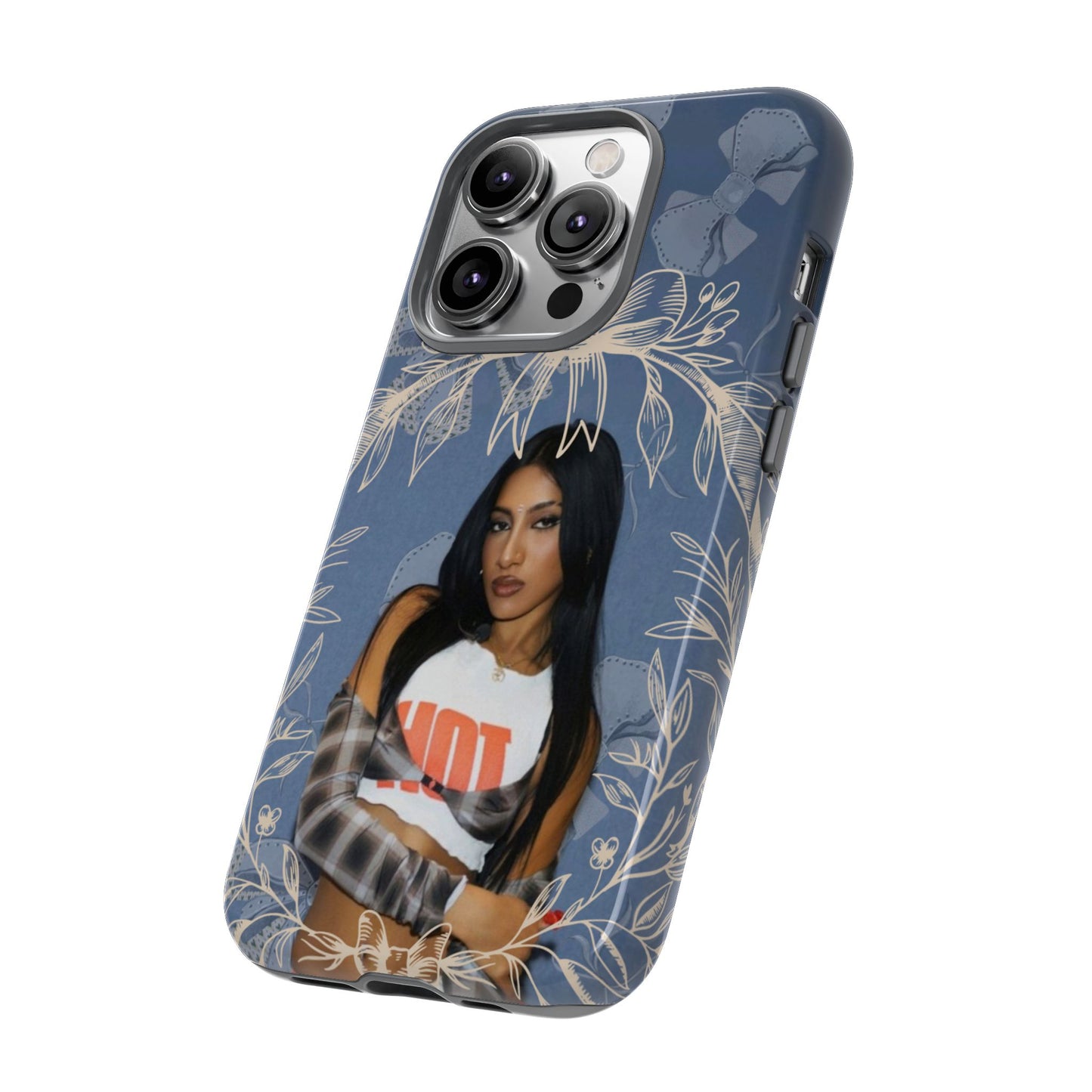Lara Tough Phone Case — Protective Slim Case with Bow Wreath Design