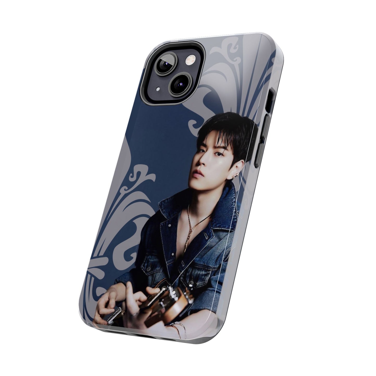 Kim Seungmin Tough Phone Case — Vintage Floral Portrait Design