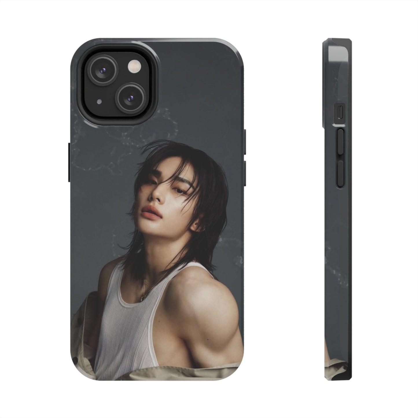 Hyunjin Tough Phone Case — Moody Portrait Slim Protective Case