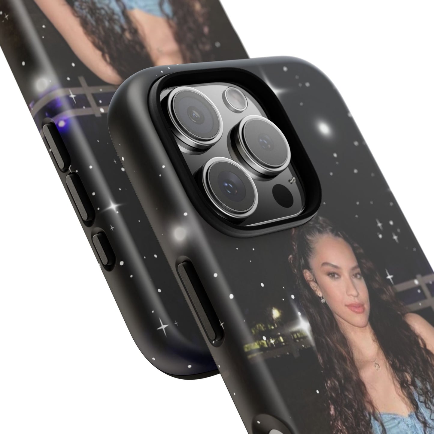 Daniela Phone Case — Glam Night Photo Sparkle Design