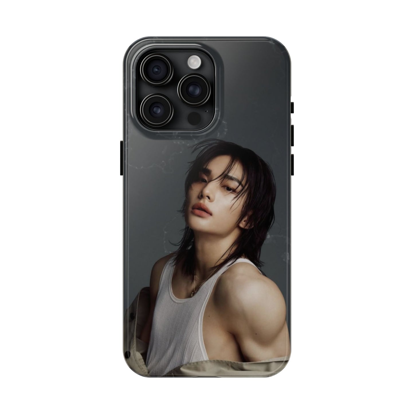 Hyunjin Tough Phone Case — Moody Portrait Slim Protective Case