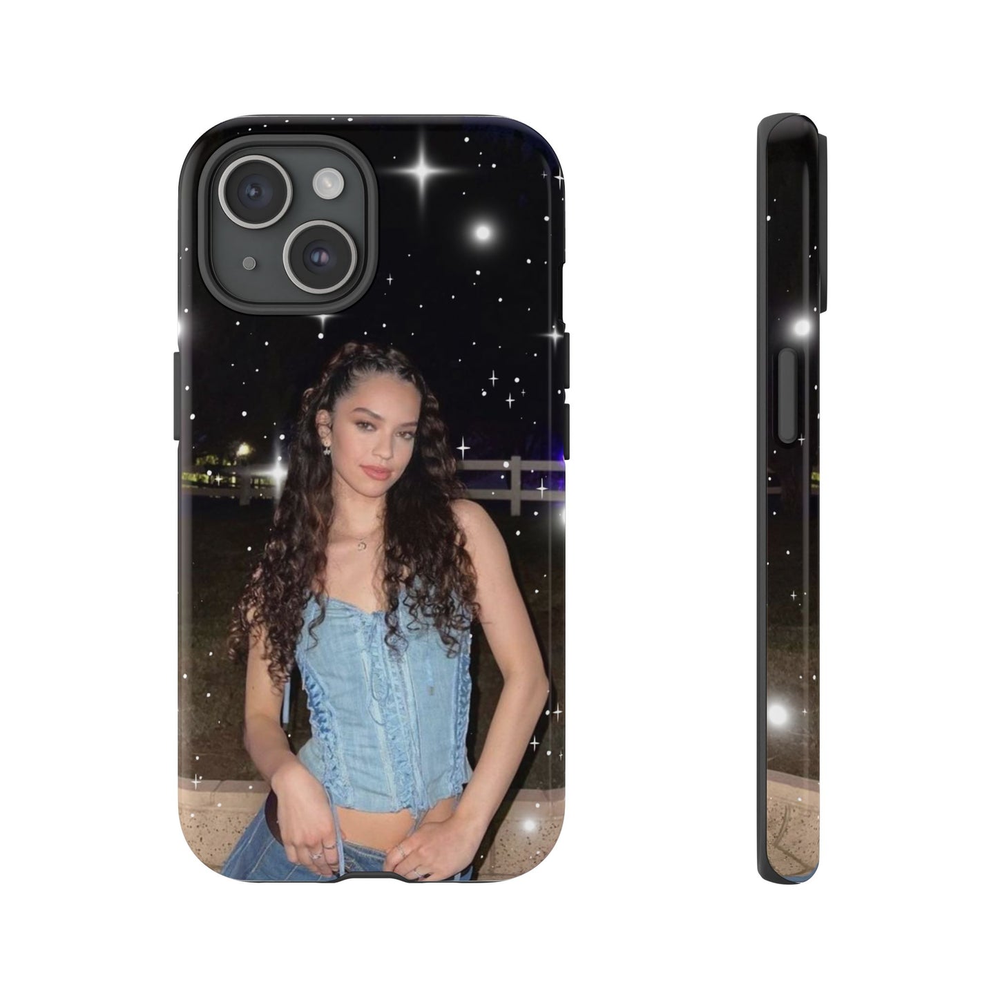 Daniela Phone Case — Glam Night Photo Sparkle Design