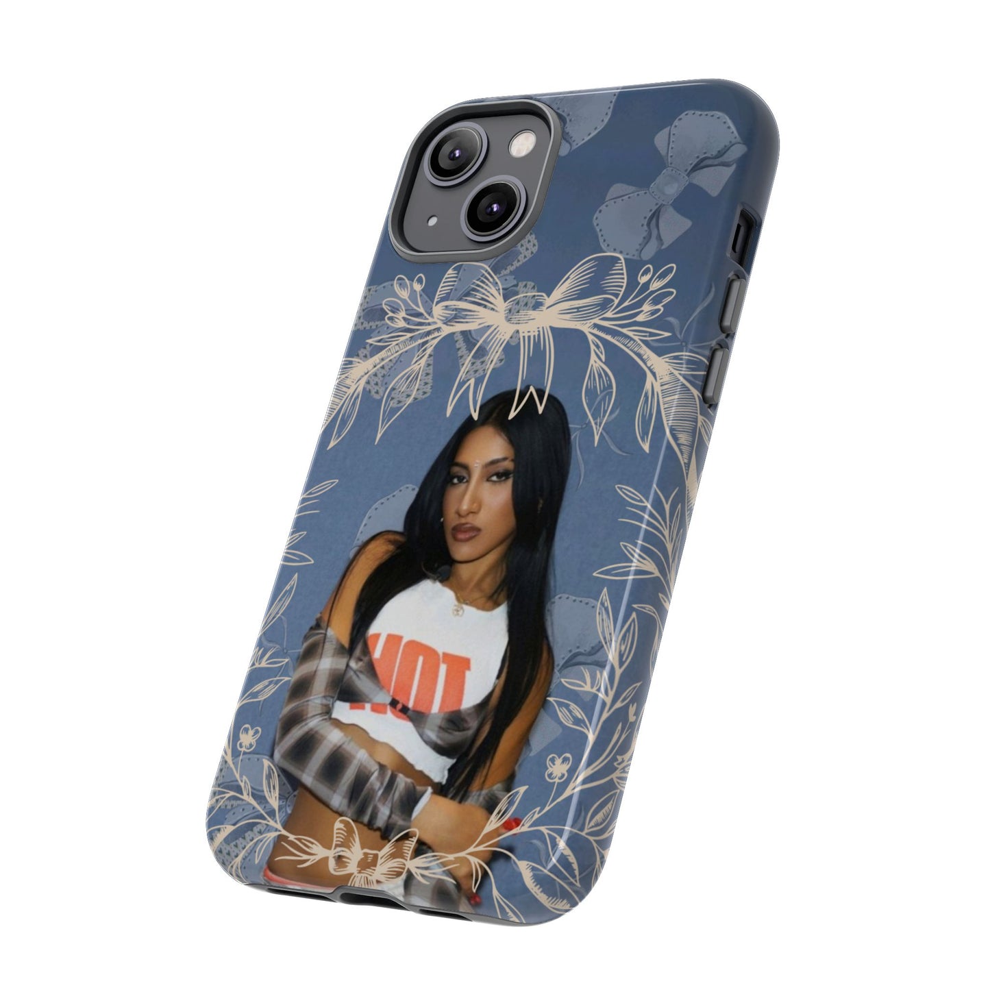 Lara Tough Phone Case — Protective Slim Case with Bow Wreath Design