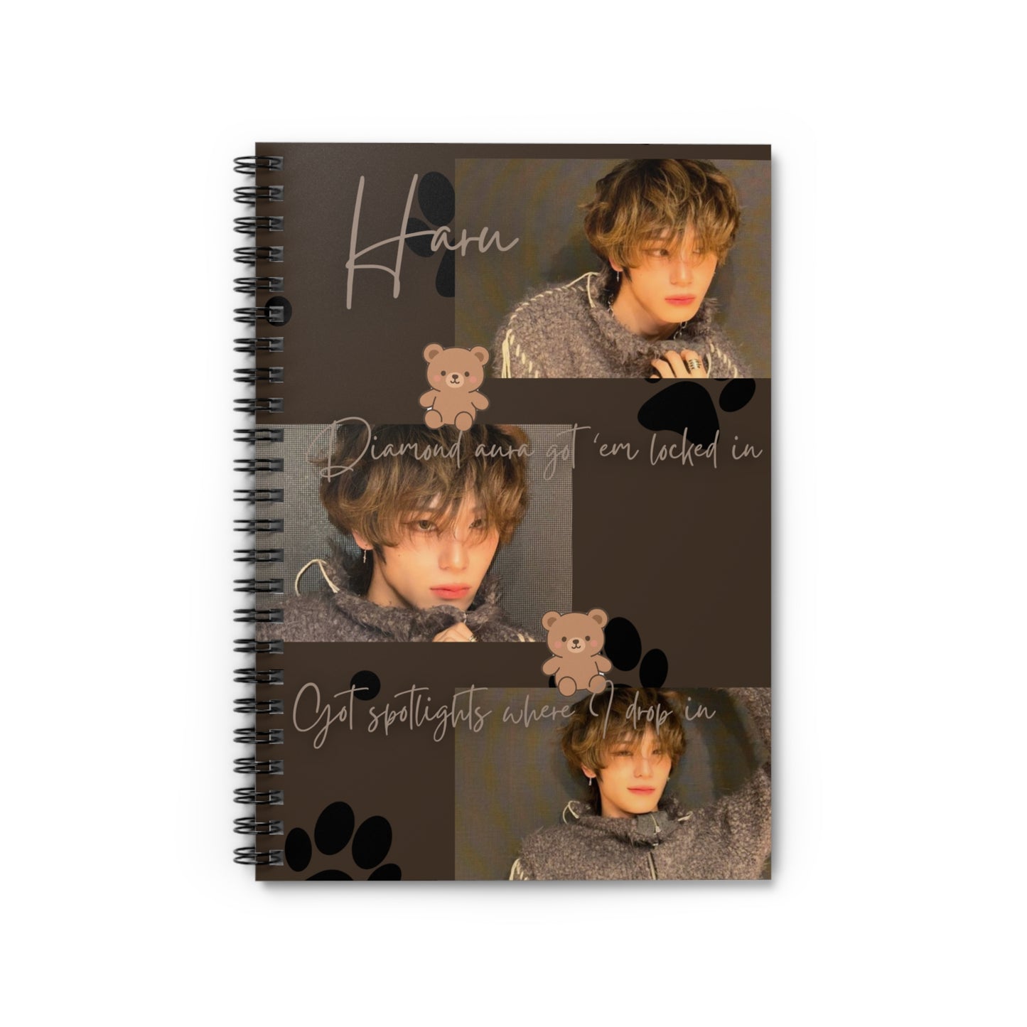 Haru Aesthetic Notebook - Spiral Ruled Journal
