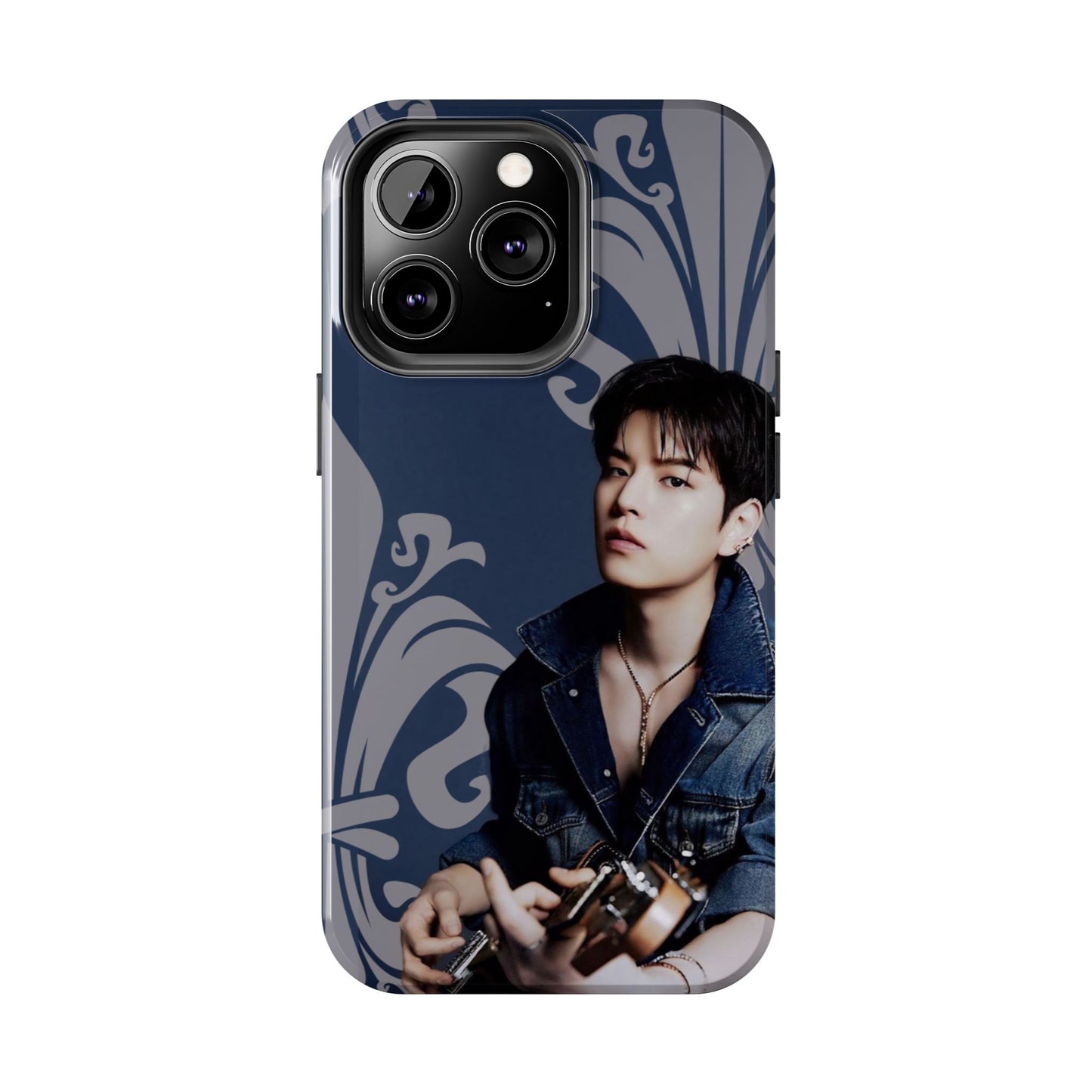 Kim Seungmin Tough Phone Case — Vintage Floral Portrait Design