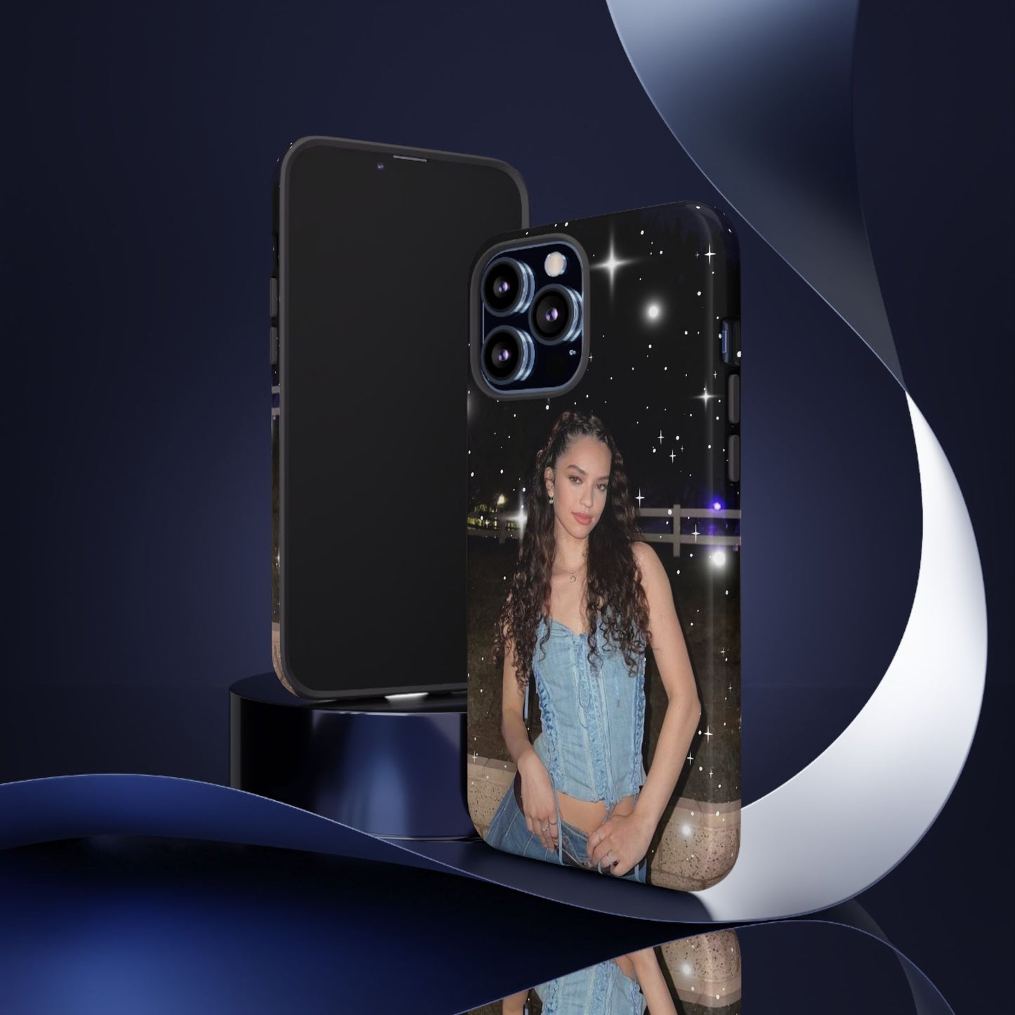 Daniela Phone Case — Glam Night Photo Sparkle Design