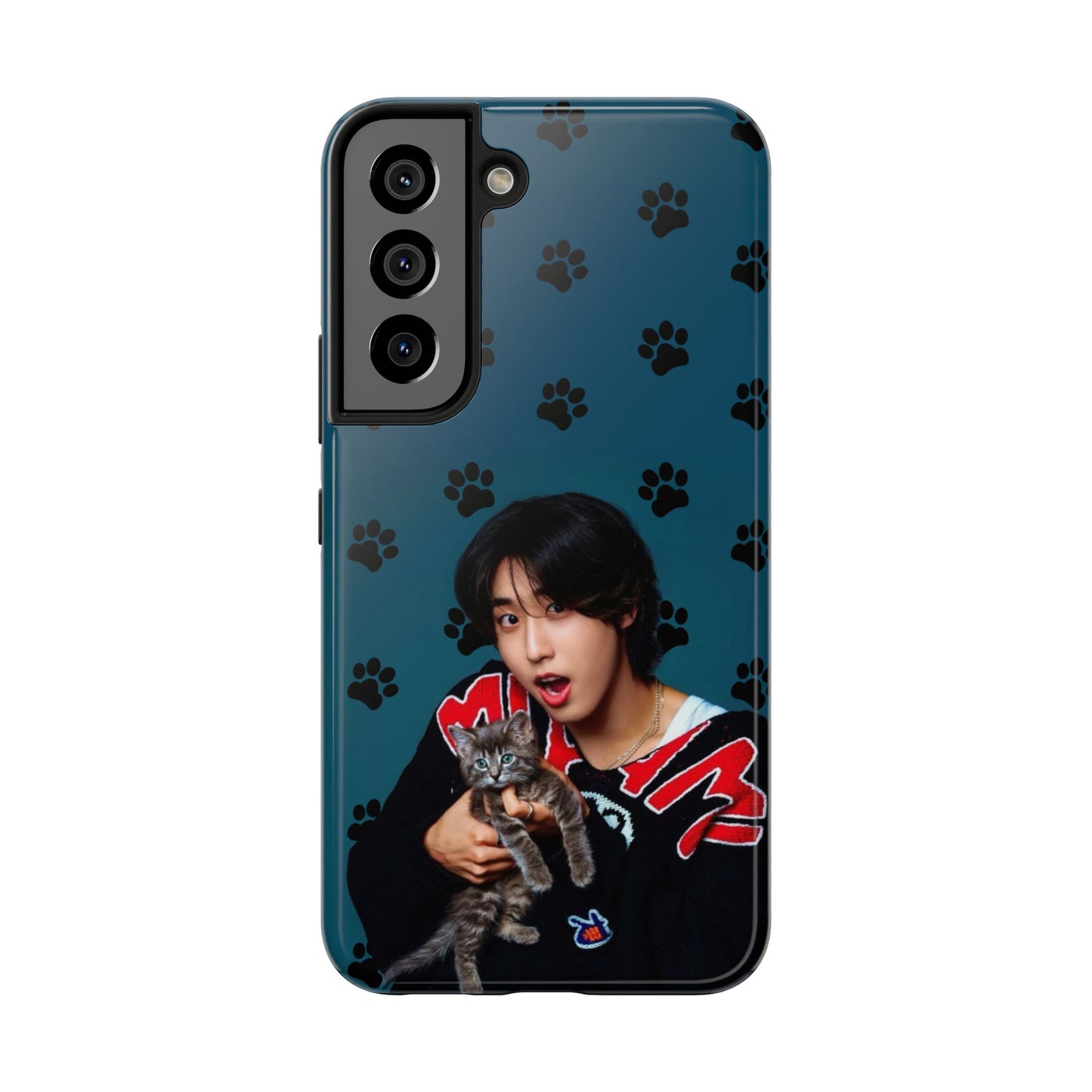 Han Jisung Paw Pattern Tough Phone Case — Photo Graphic Design
