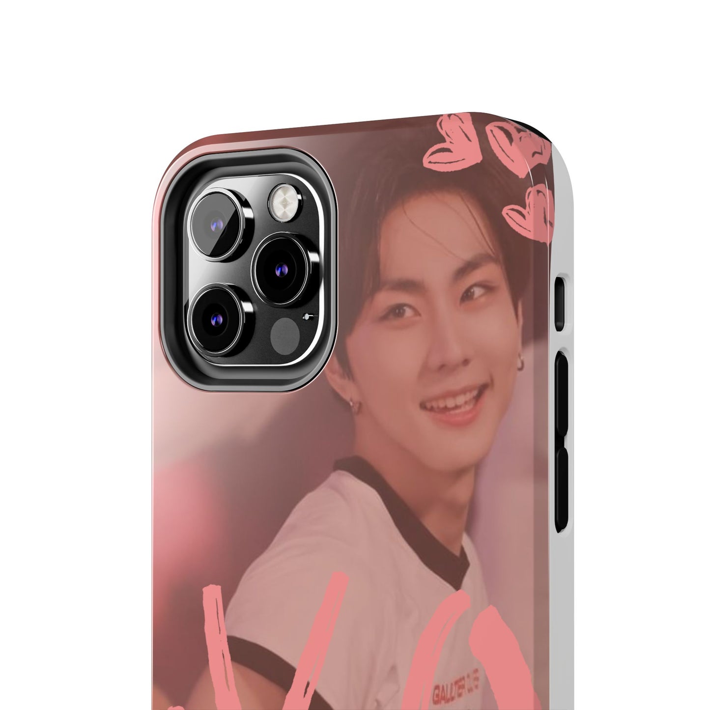 Romantic Jungwon Phone Case featuring 'XO' Design, Cute Gift for Teens, Valentine's Day, Durable Protection, Fashion Accessory, Love Themed