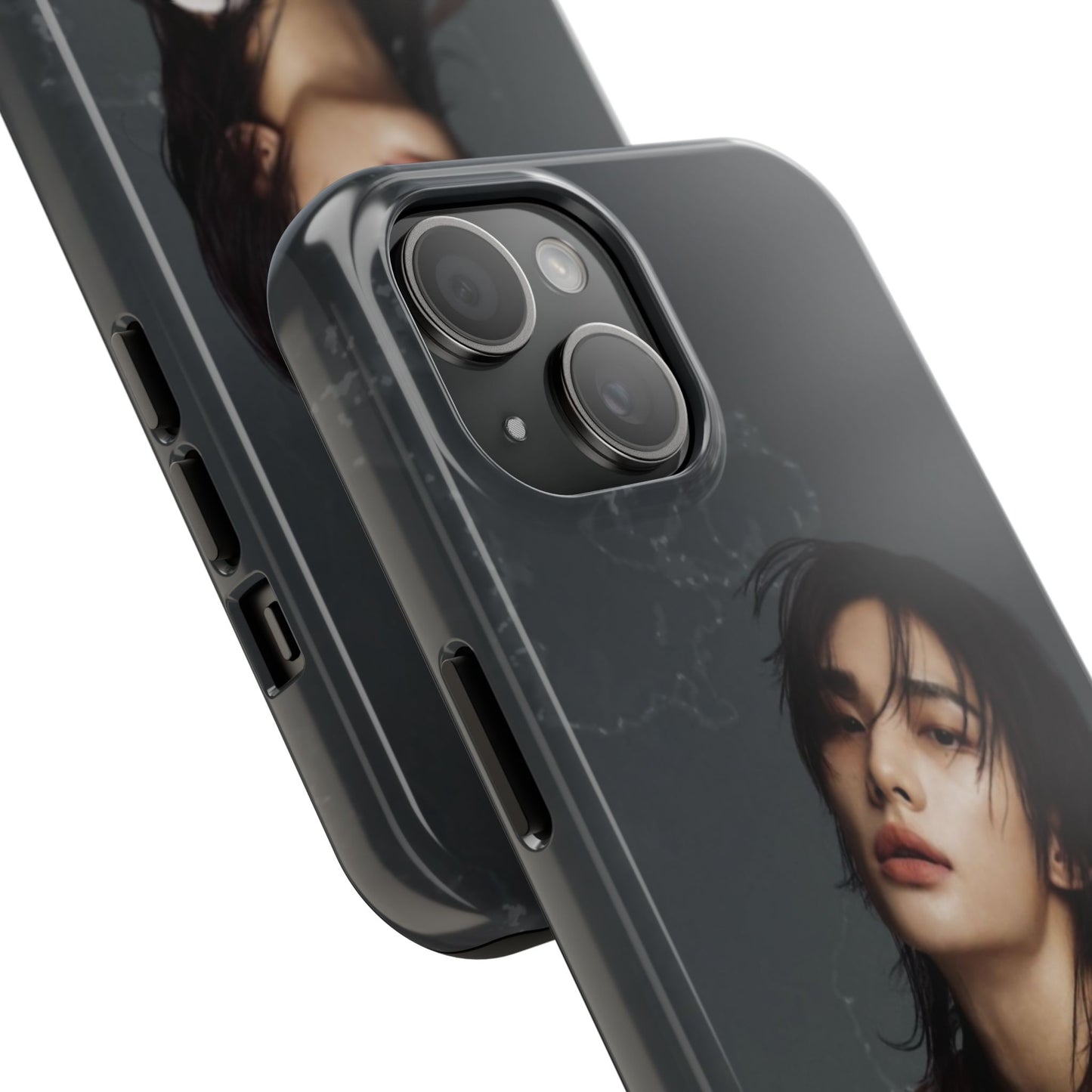Hyunjin Tough Phone Case — Moody Portrait Slim Protective Case