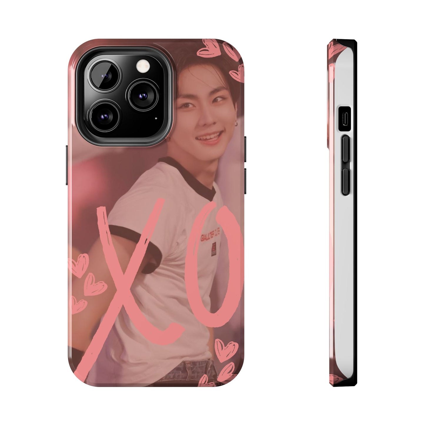 Romantic Jungwon Phone Case featuring 'XO' Design, Cute Gift for Teens, Valentine's Day, Durable Protection, Fashion Accessory, Love Themed