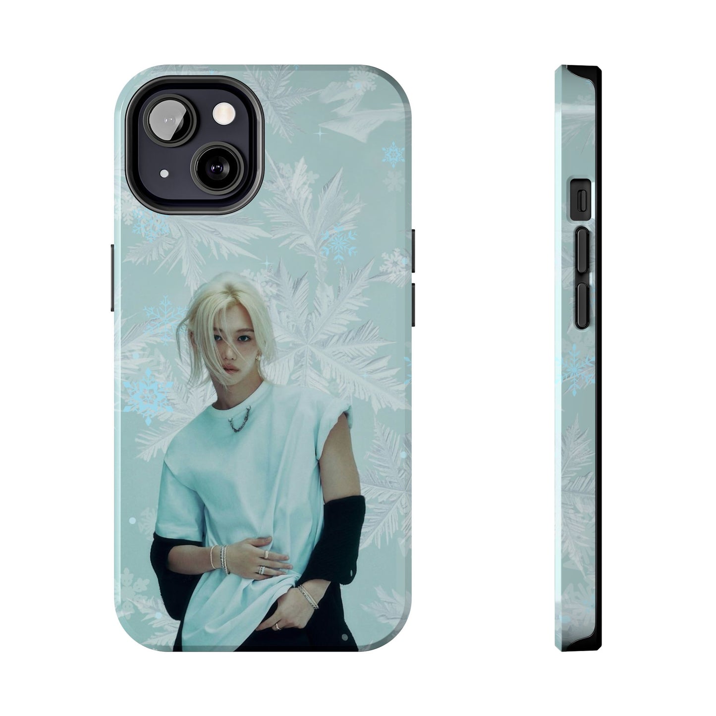Lee Felix Tough Phone Case — Pastel K-Pop Idol Floral Armor