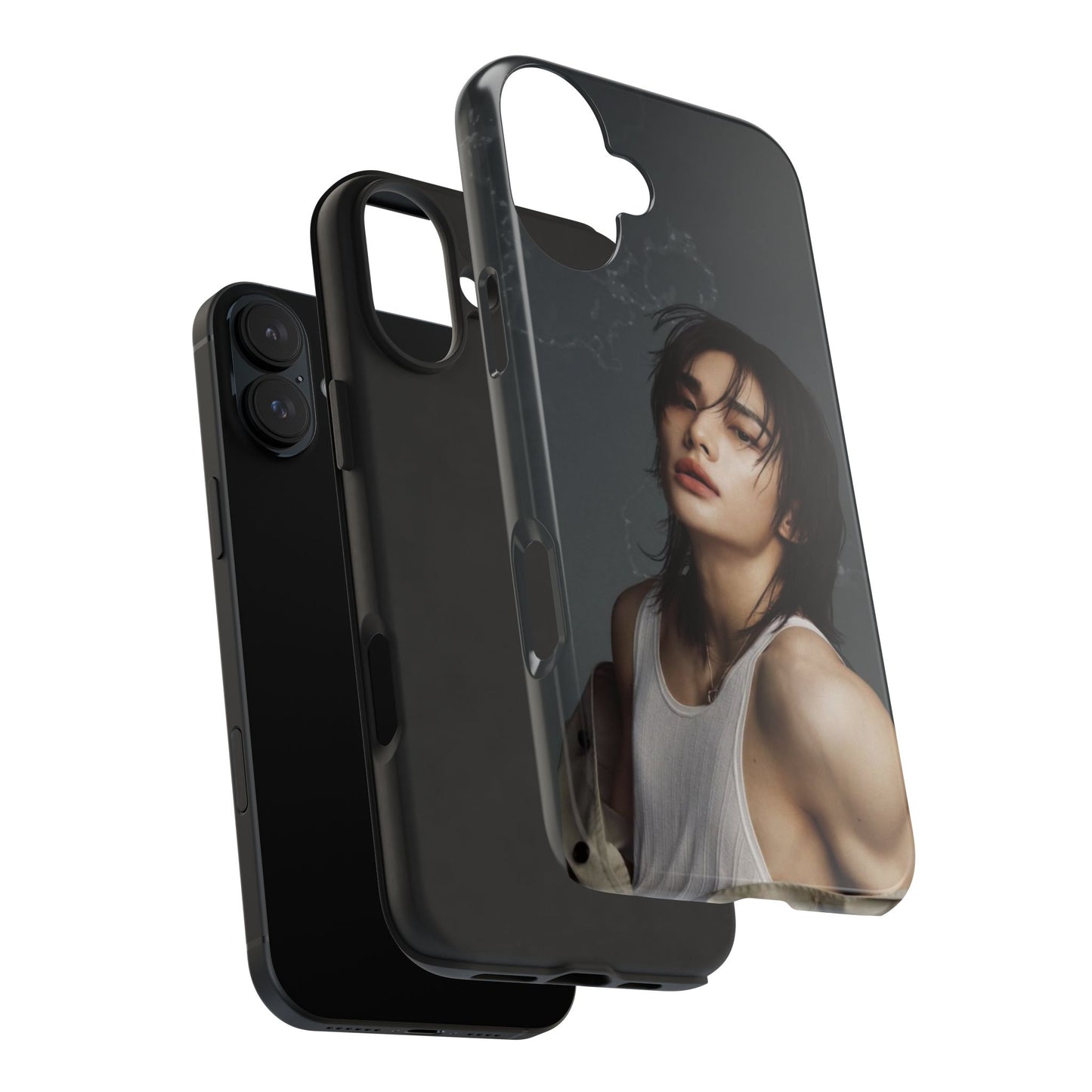 Hyunjin Tough Phone Case — Moody Portrait Slim Protective Case