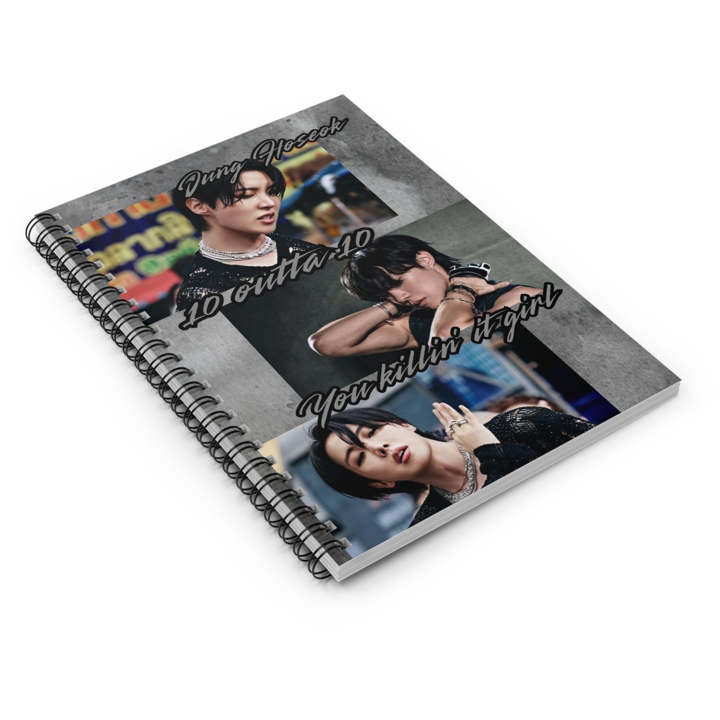 J-Hope Spiral Notebook for Fans - Stylish Ruled Journal with Graphic Design