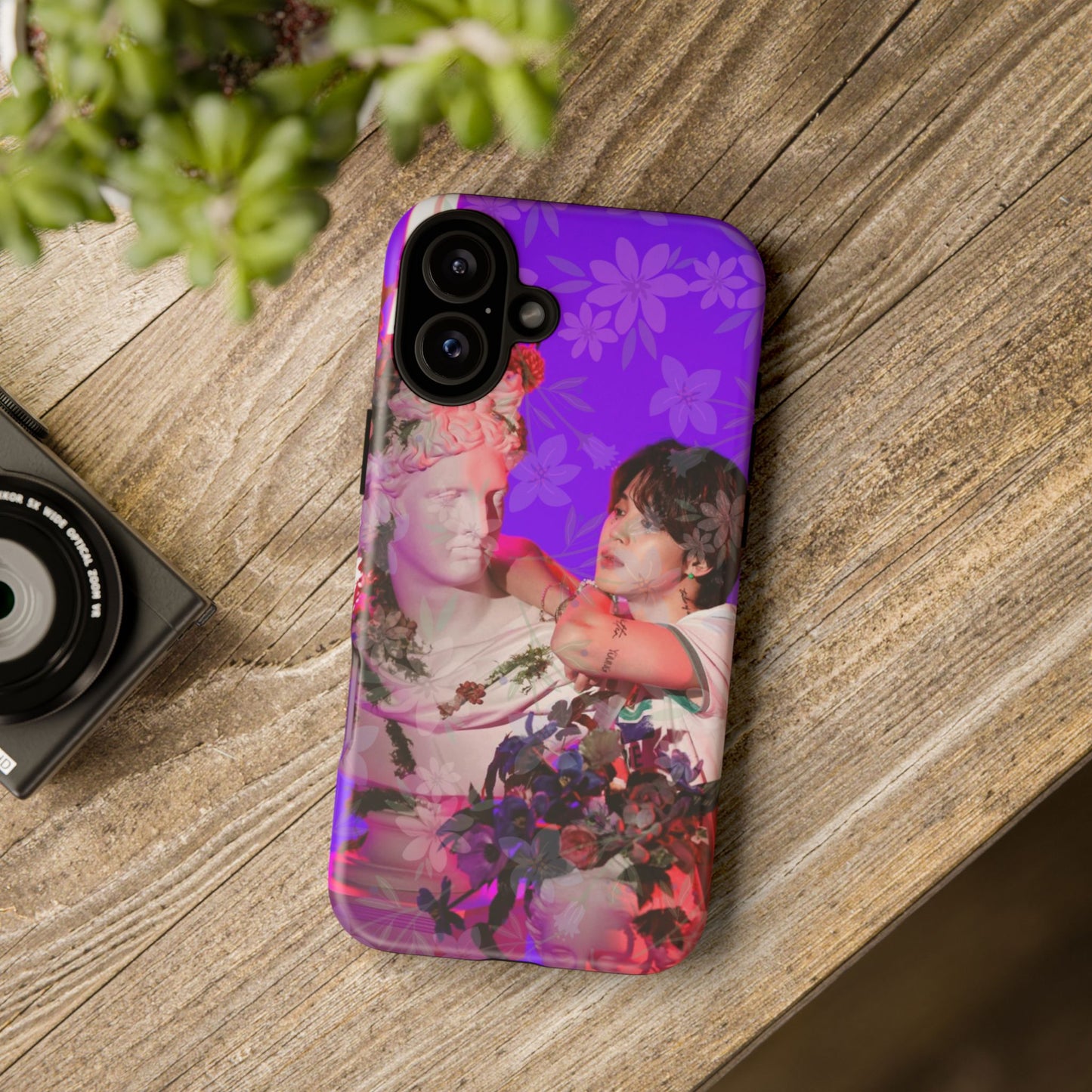Park Jimin Phone Case — Retro Floral Phone Cover
