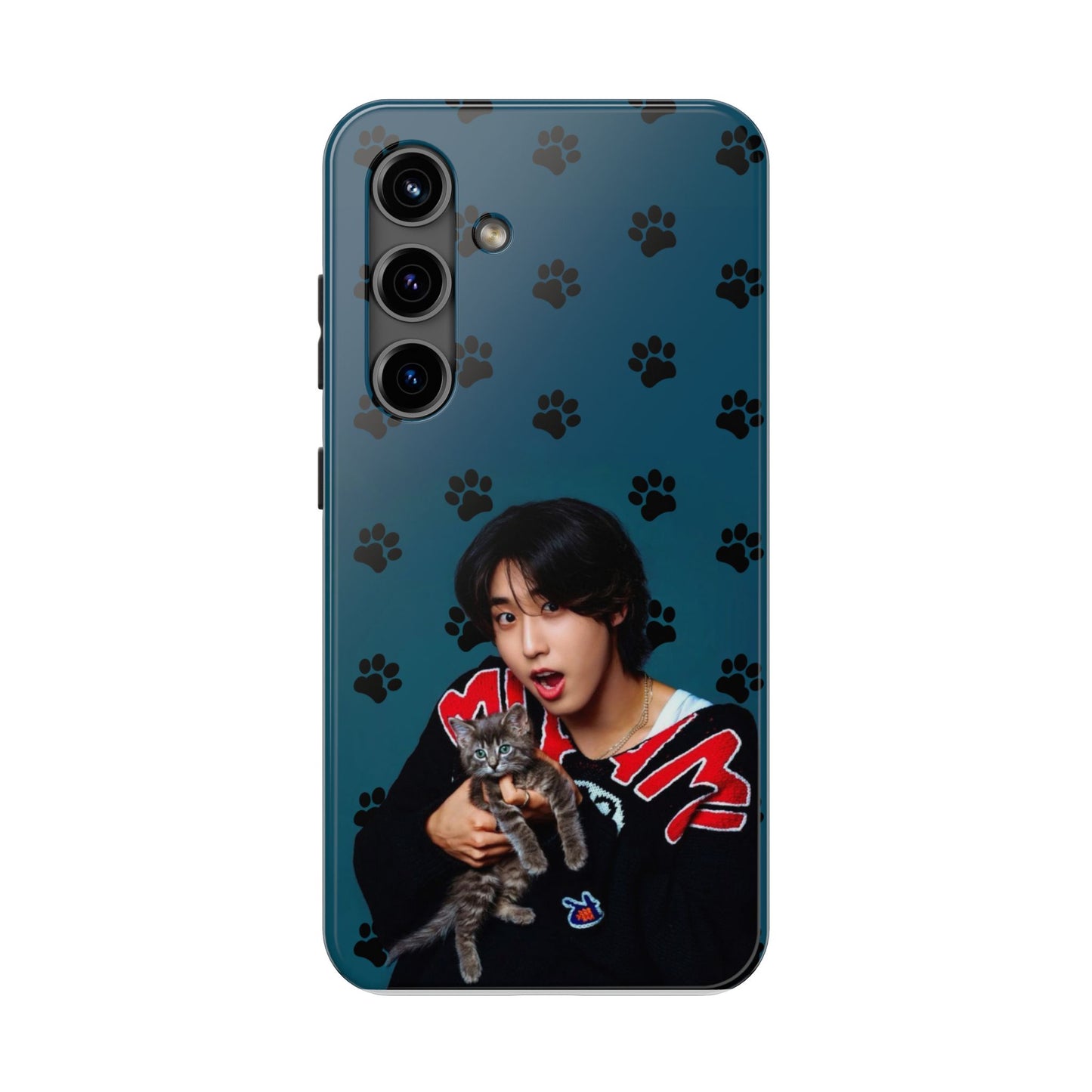 Han Jisung Paw Pattern Tough Phone Case — Photo Graphic Design