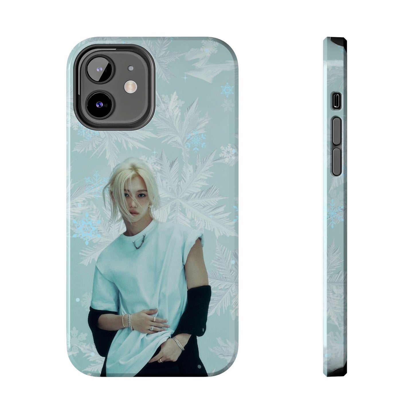 Lee Felix Tough Phone Case — Pastel K-Pop Idol Floral Armor