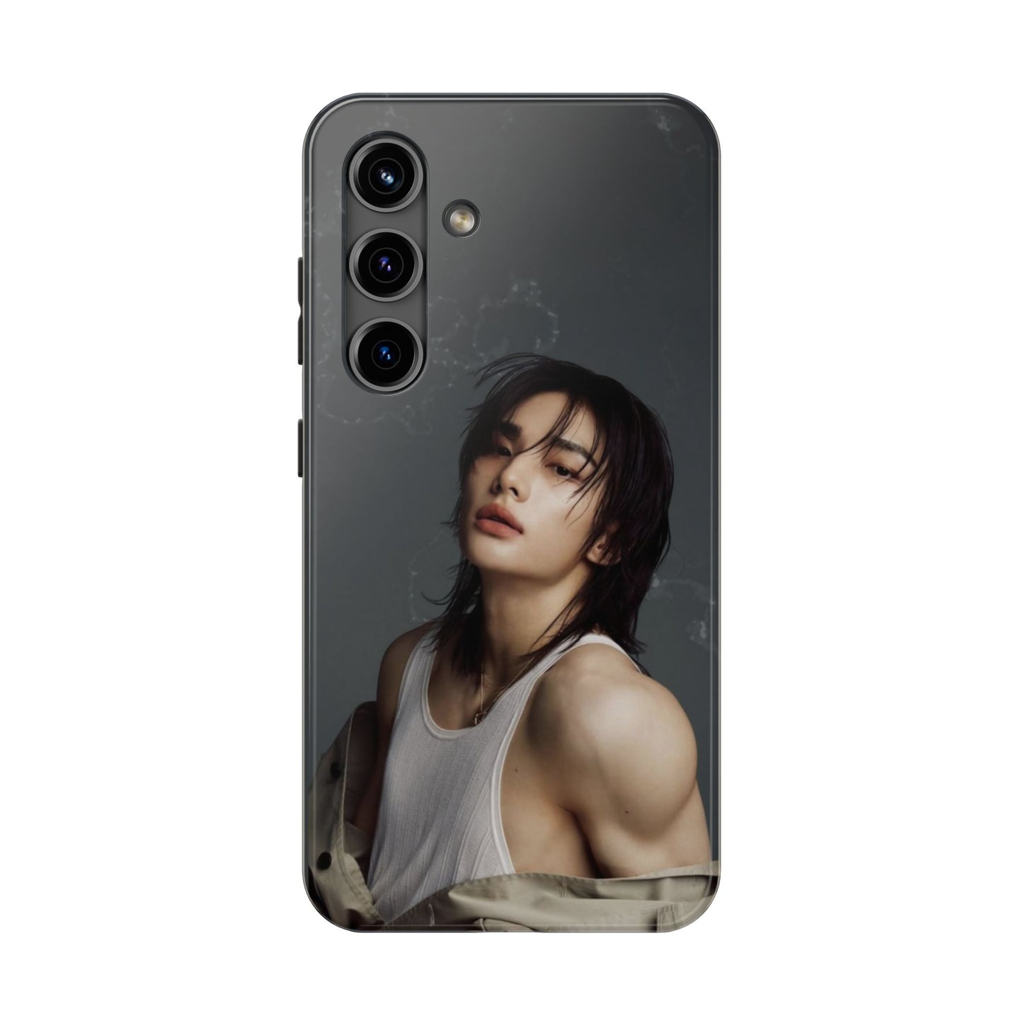 Hyunjin Tough Phone Case — Moody Portrait Slim Protective Case