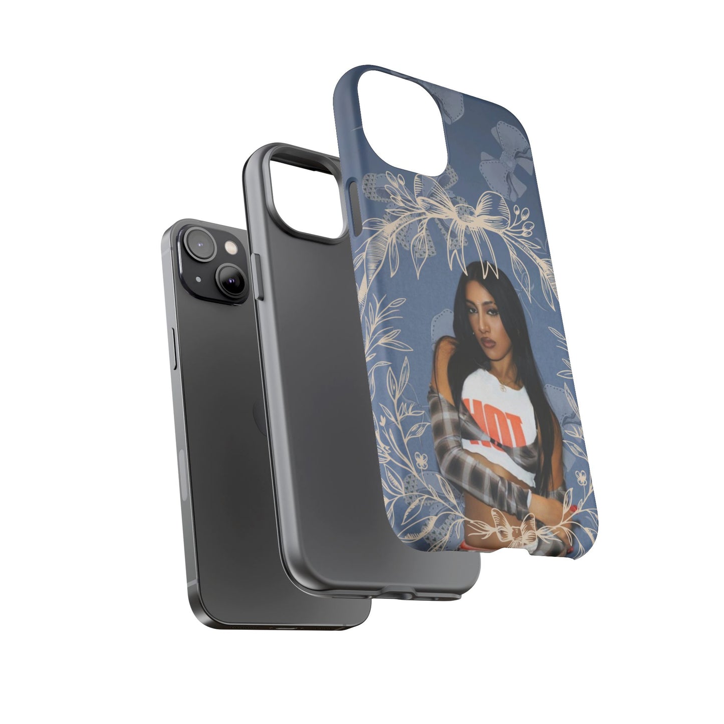 Lara Tough Phone Case — Protective Slim Case with Bow Wreath Design