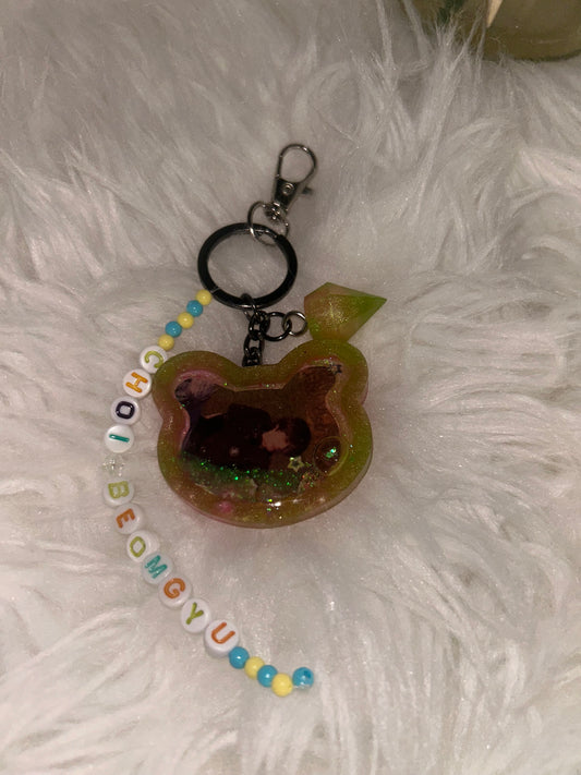 TomorrowxTogether Resin Shaker Keychain Charms - Handmade Unique One-of-a-Kind Accessory for Fans